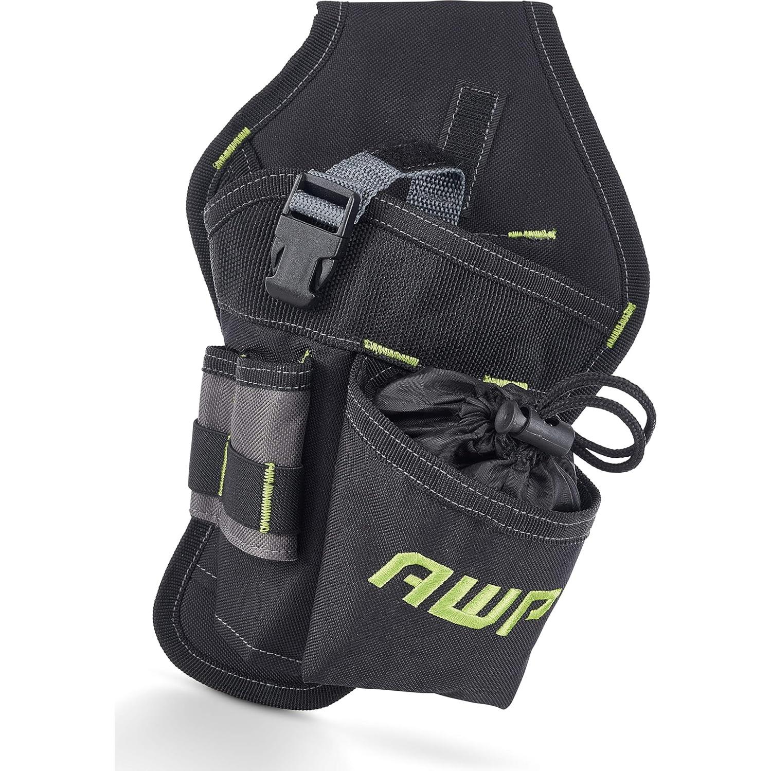 Bolsa de herramientas AWP 7 bolsillos negra y verde