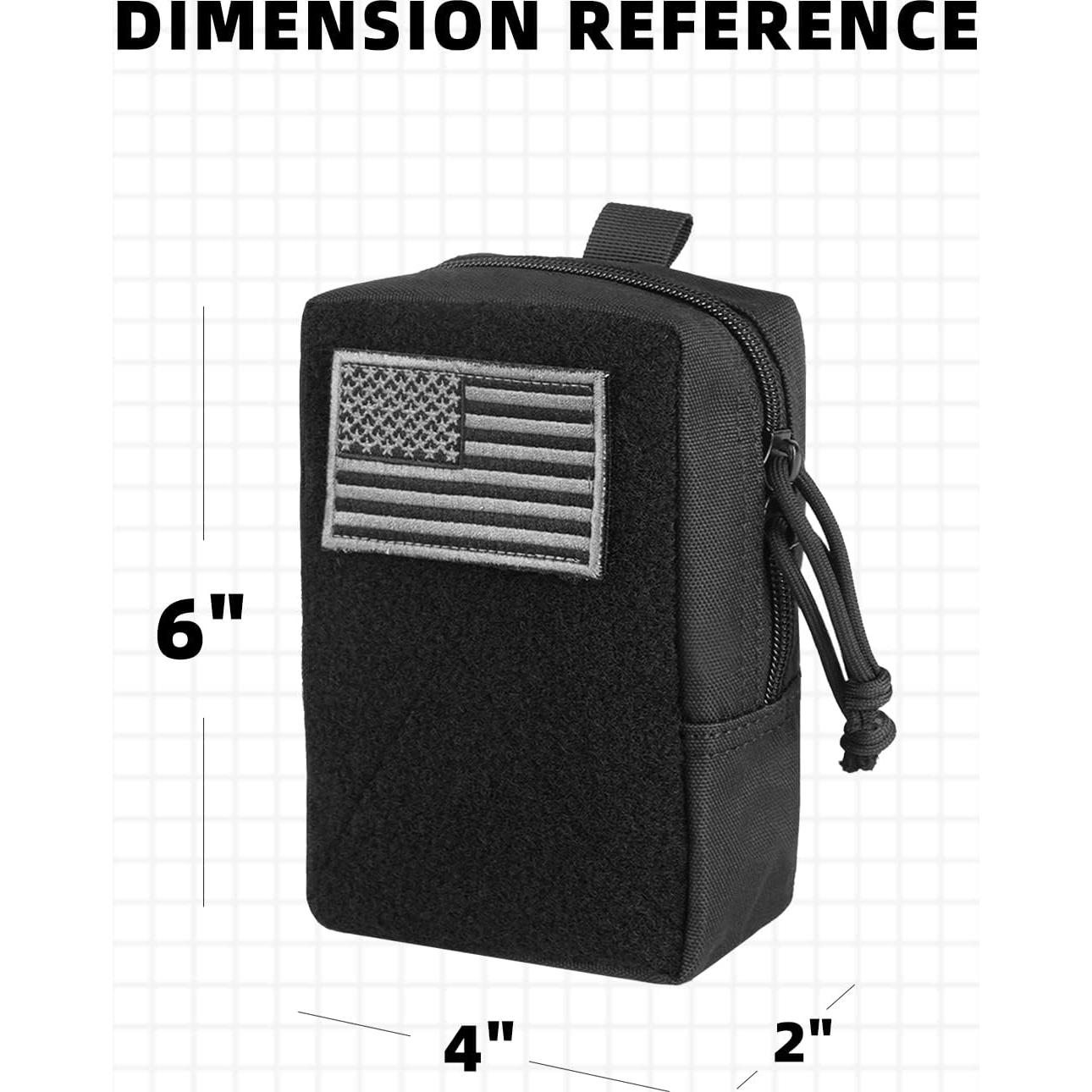 Bolsa Táctica AMYIPO Mini MOLLE Compacta 15x10x5cm 2PCS