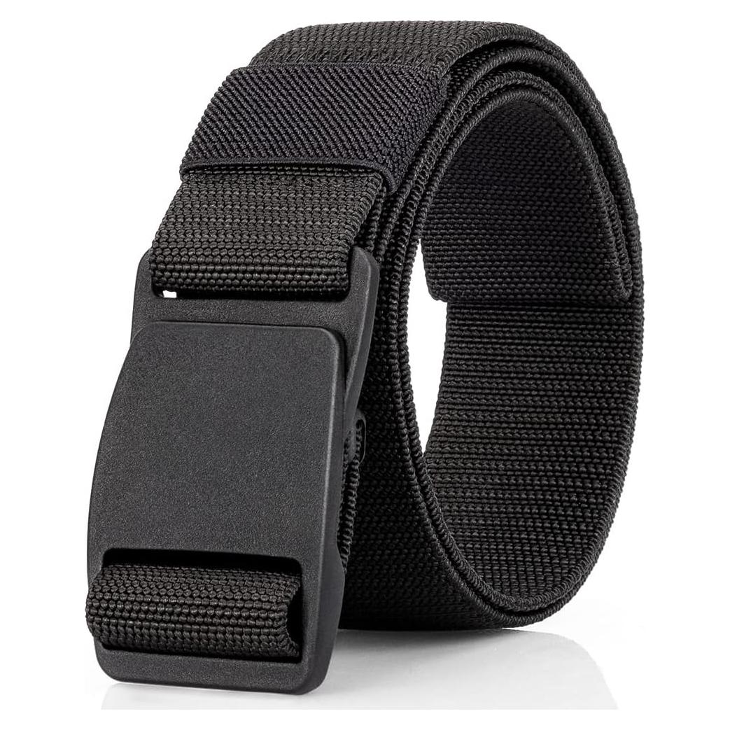 Cinturón Elástico para Hombres Táctico Negro Ajustable