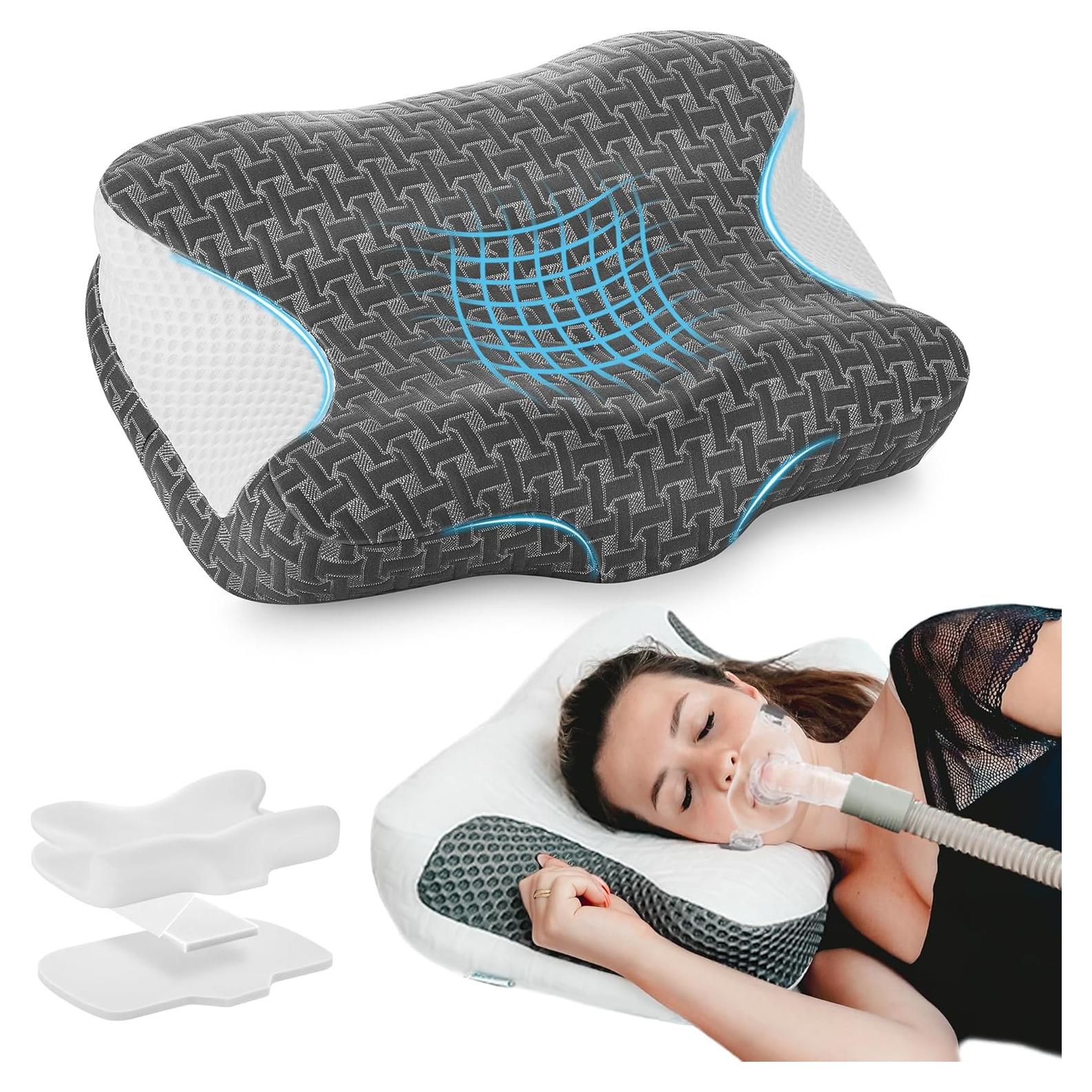 Almohada Cervical CPAP Elviros Ajustable Espuma Viscoelástica