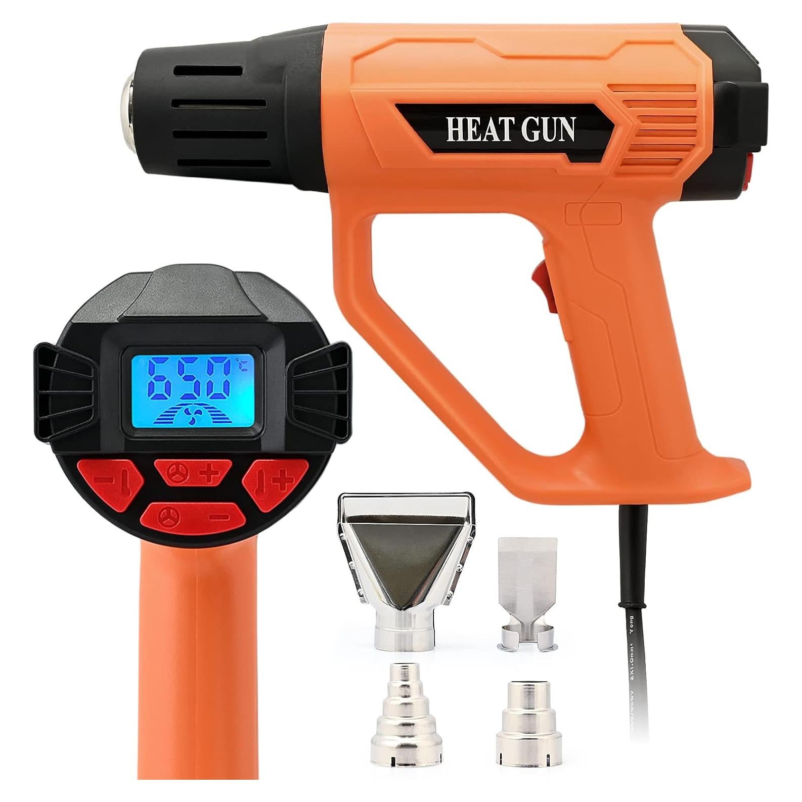 Pistola de Calor FOSHIO 2000W con Pantalla LCD y 4 Boquillas