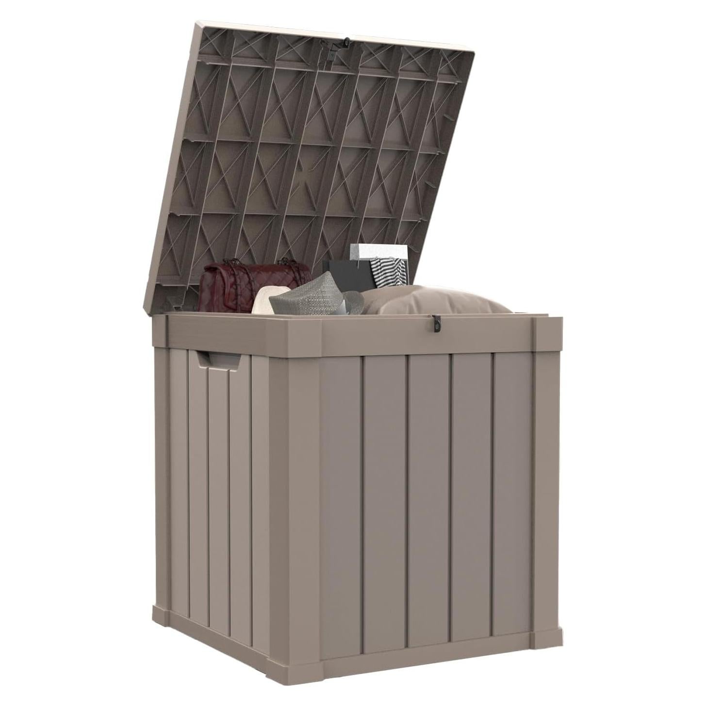 Caja de Almacenamiento Exterior MAIUSCOLI 189L Impermeable Gris