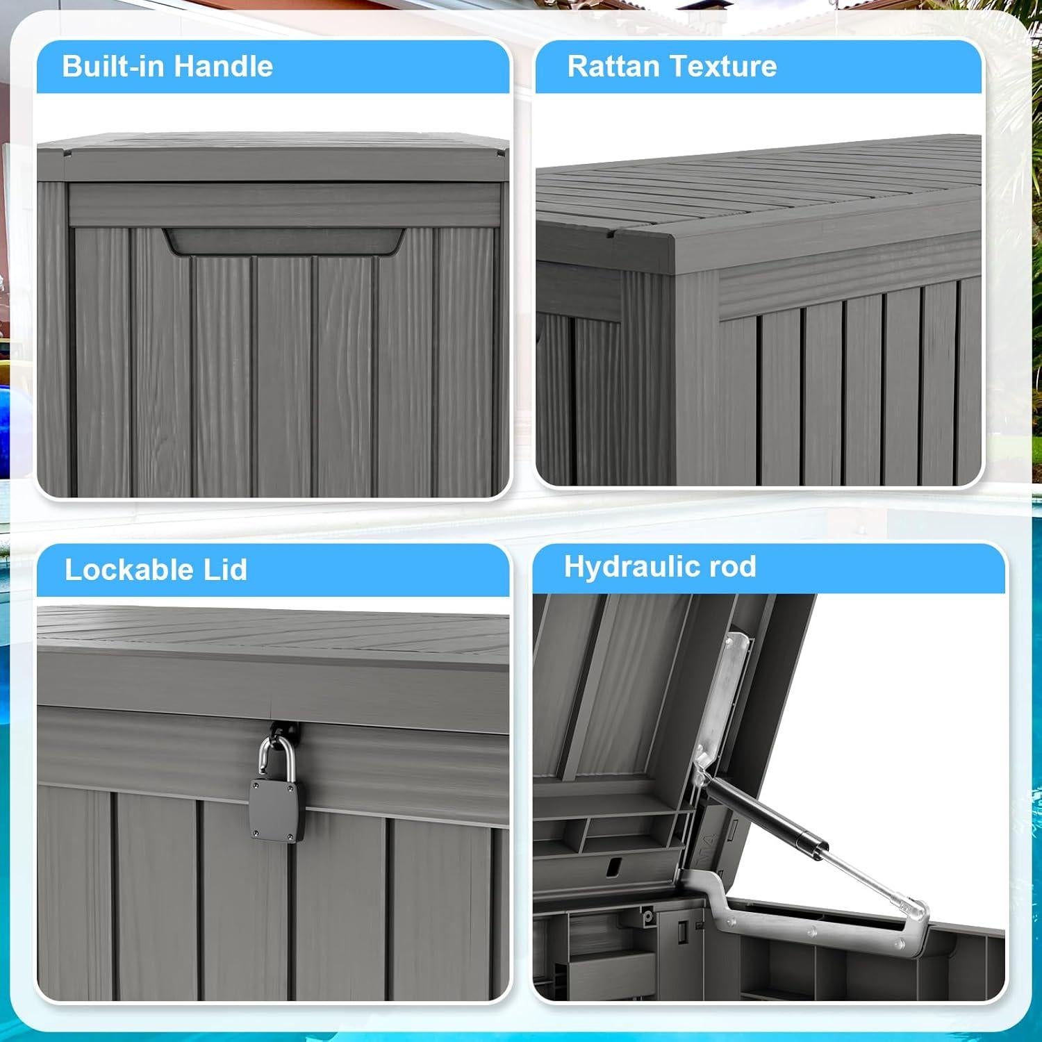 Caja de Almacenamiento Exterior MAIUSCOLI 680 Litros Impermeable