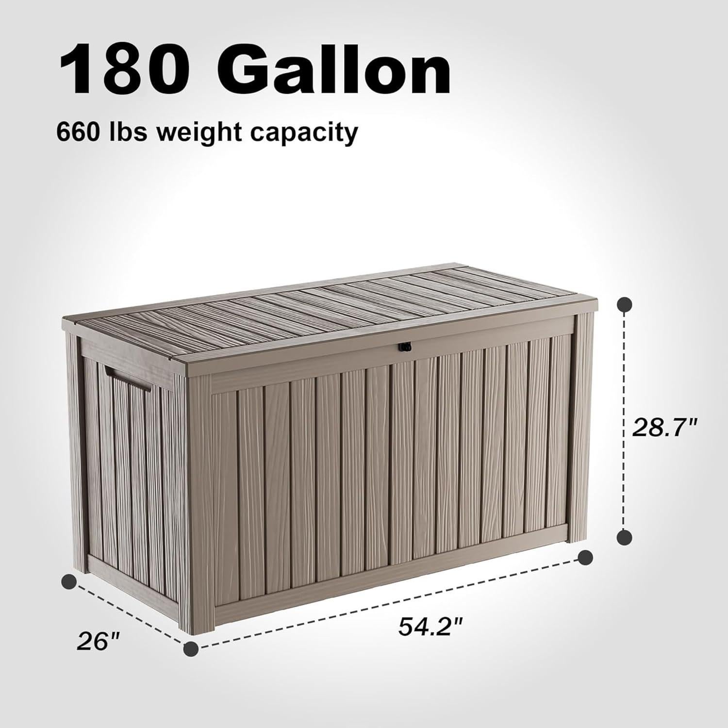 Caja de Almacenamiento Exterior MAIUSCOLI 680 Litros Impermeable