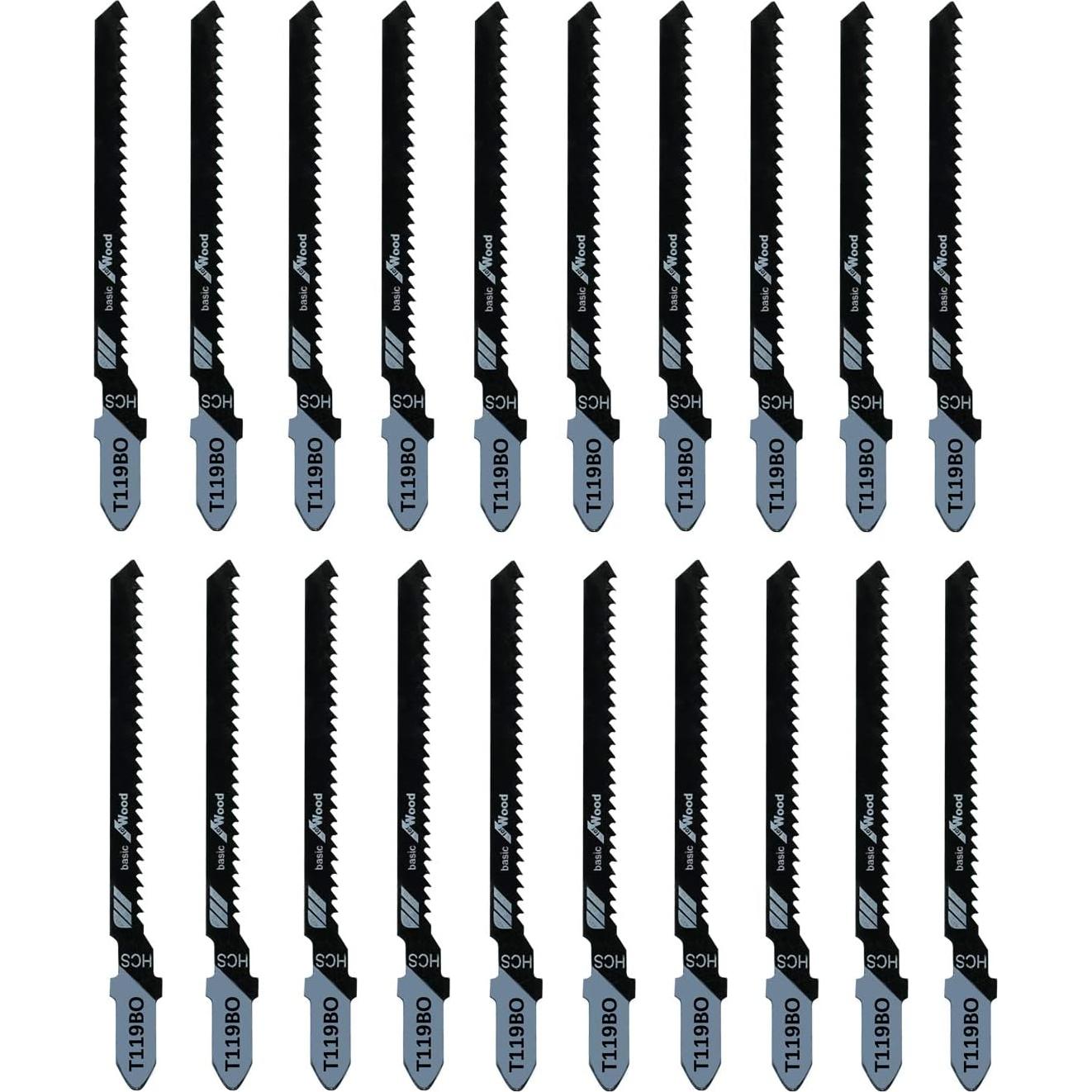 Juego de 20 hojas de sierra de calar TAROSE 3" 12 TPI madera