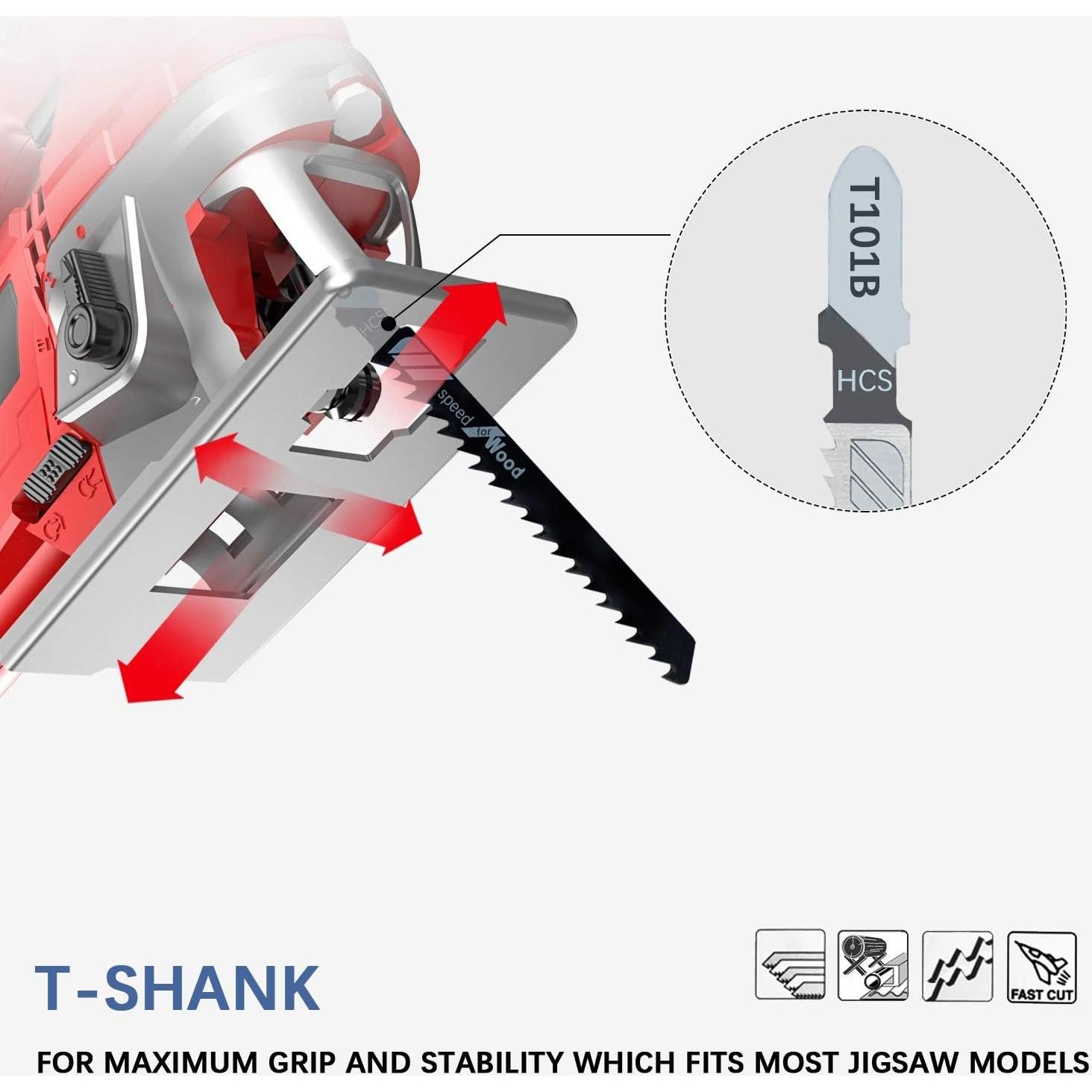 Juego de 20 hojas de sierra de calar TAROSE 3" 12 TPI madera