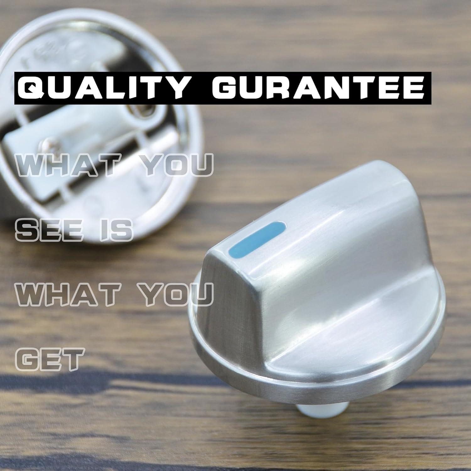 Perilla de Control de Quemador ZNTVW 00654043 Metal Plata