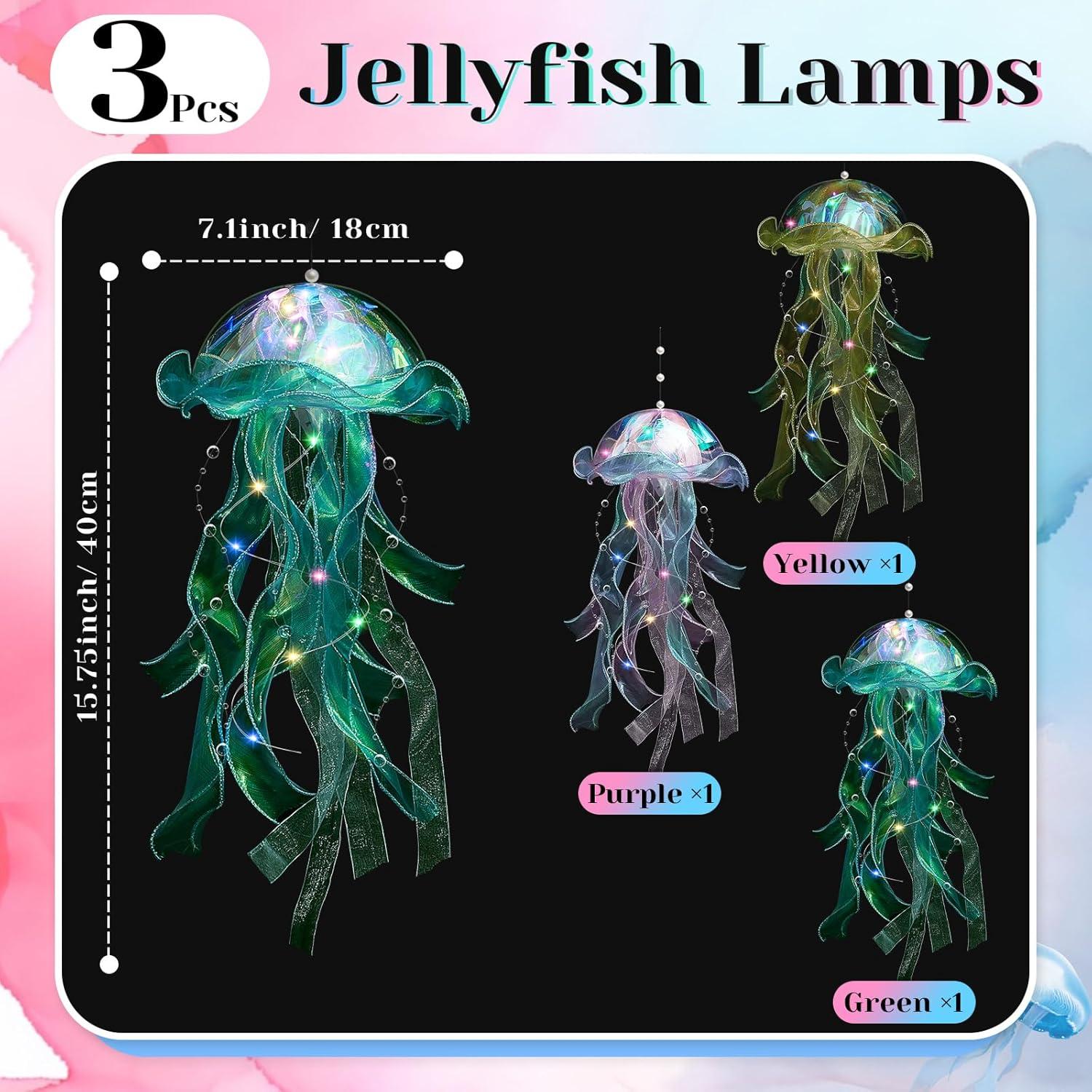 Lámpara LED Medusa 3 Piezas Rossesay Colores Vibrantes