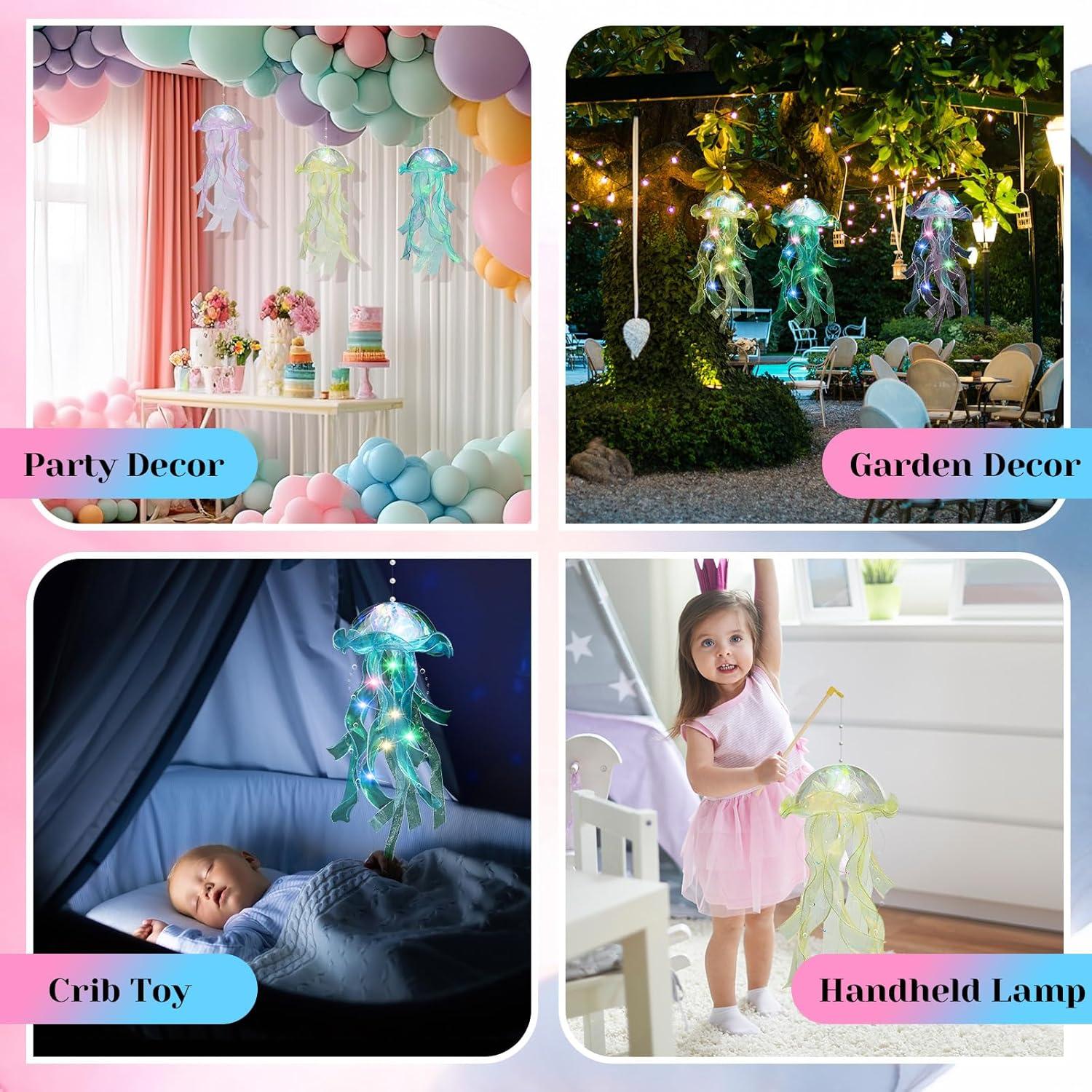 Lámpara LED Medusa 3 Piezas Rossesay Colores Vibrantes