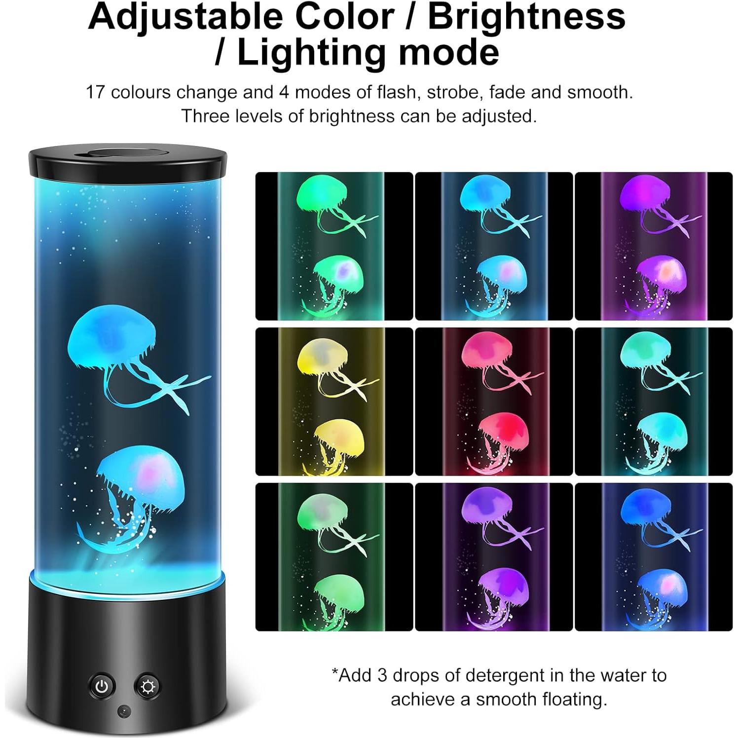 Lámpara de Acuario Medusa SZMDLX 29cm Luz Nocturna LED