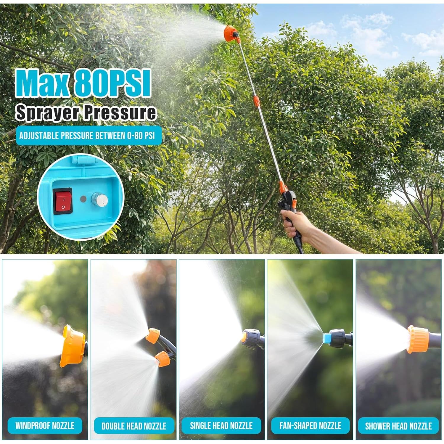 Pulverizador de Mochila Eléctrico SideKing SK3000B 12.1L