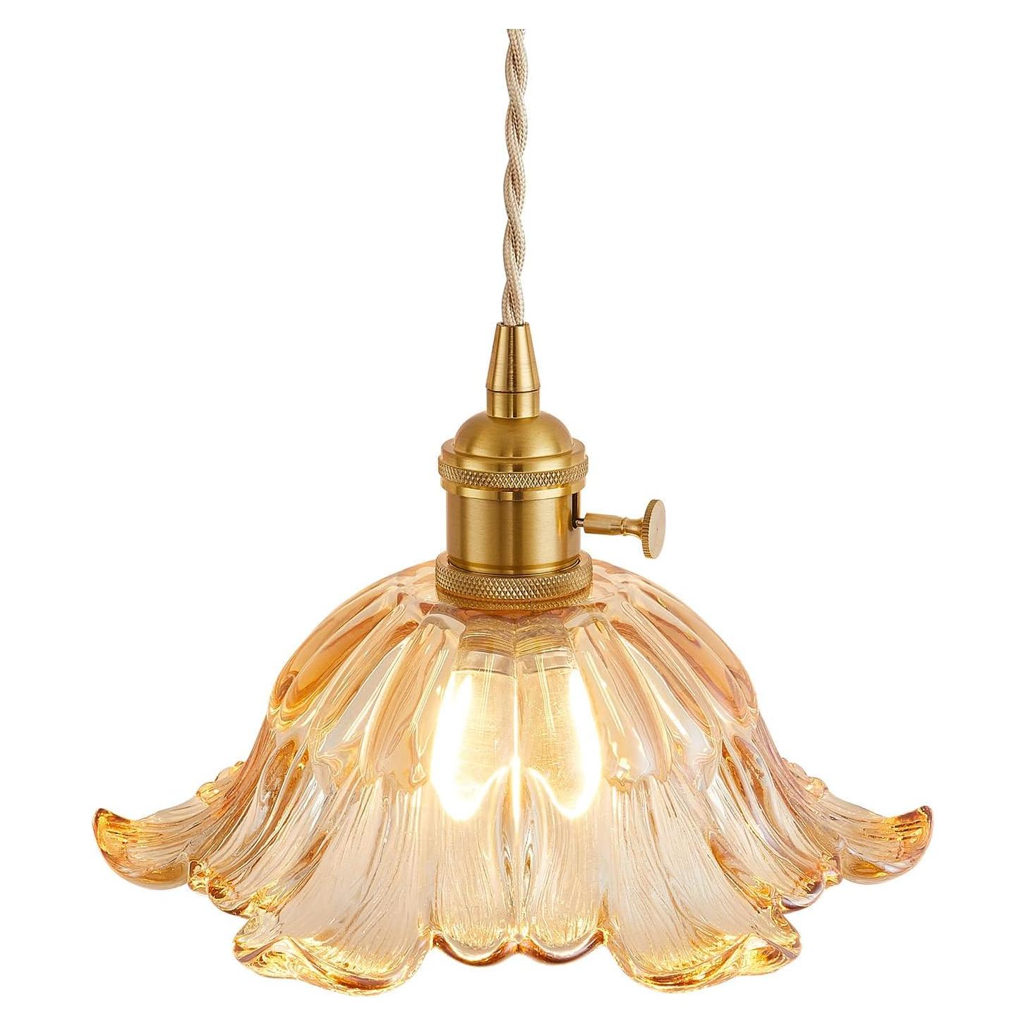 Lámpara Colgante Noawink Medusa Vidrio Marrón Chic