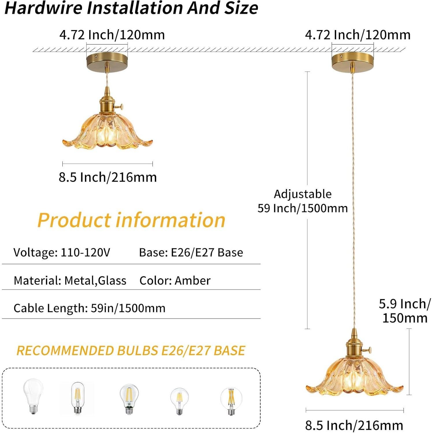 Lámpara Colgante Noawink Medusa Vidrio Marrón Chic