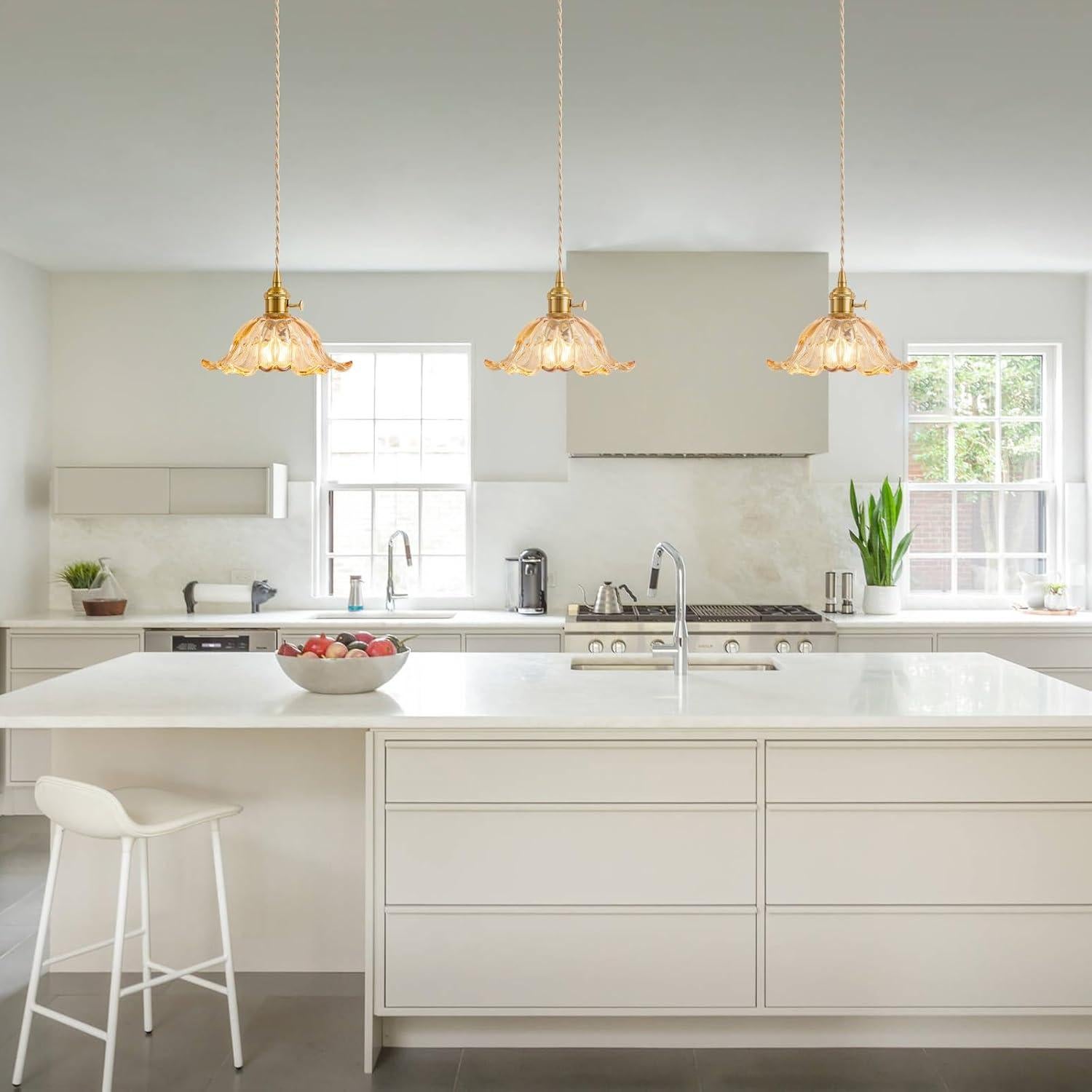 Lámpara Colgante Noawink Medusa Vidrio Marrón Chic