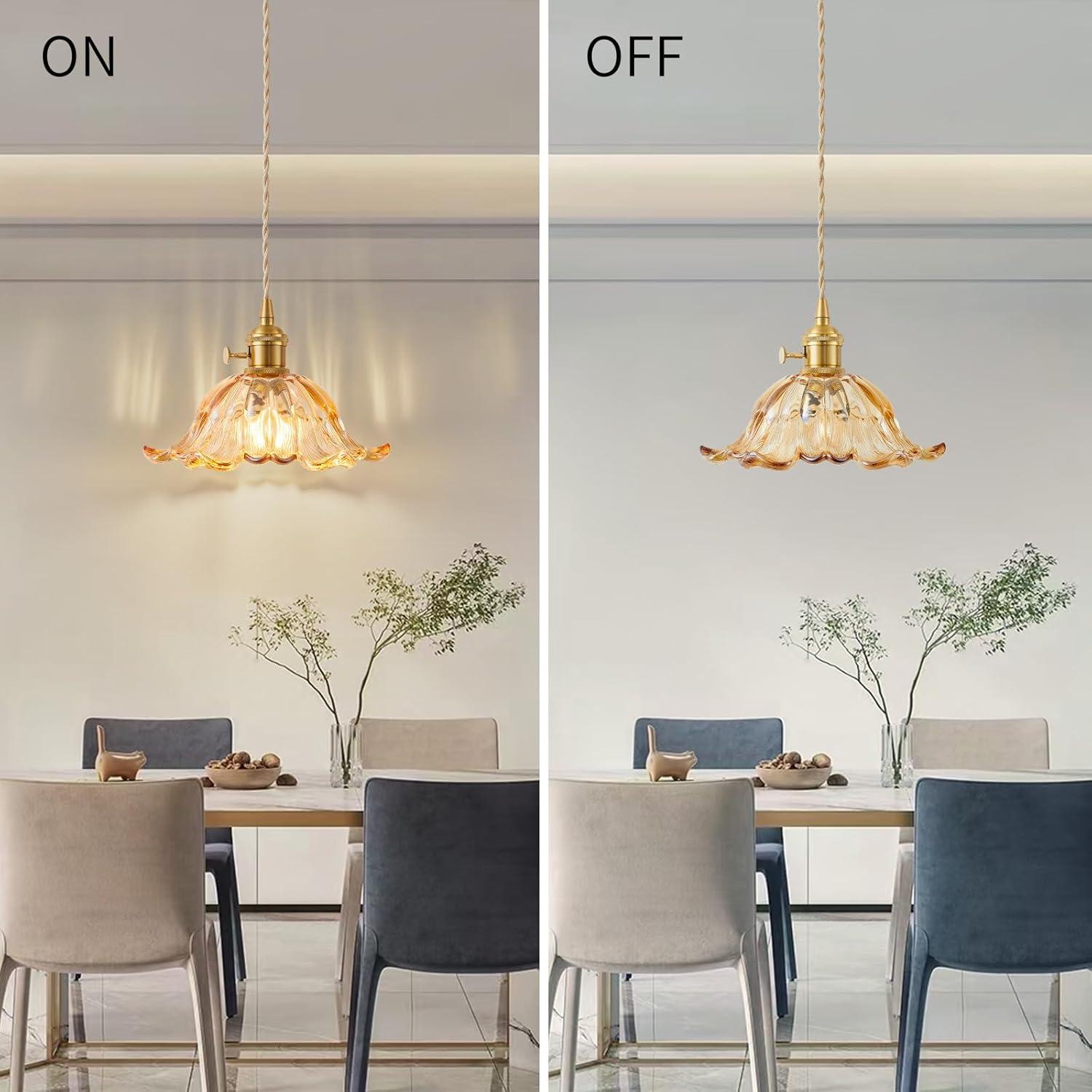 Lámpara Colgante Noawink Medusa Vidrio Marrón Chic