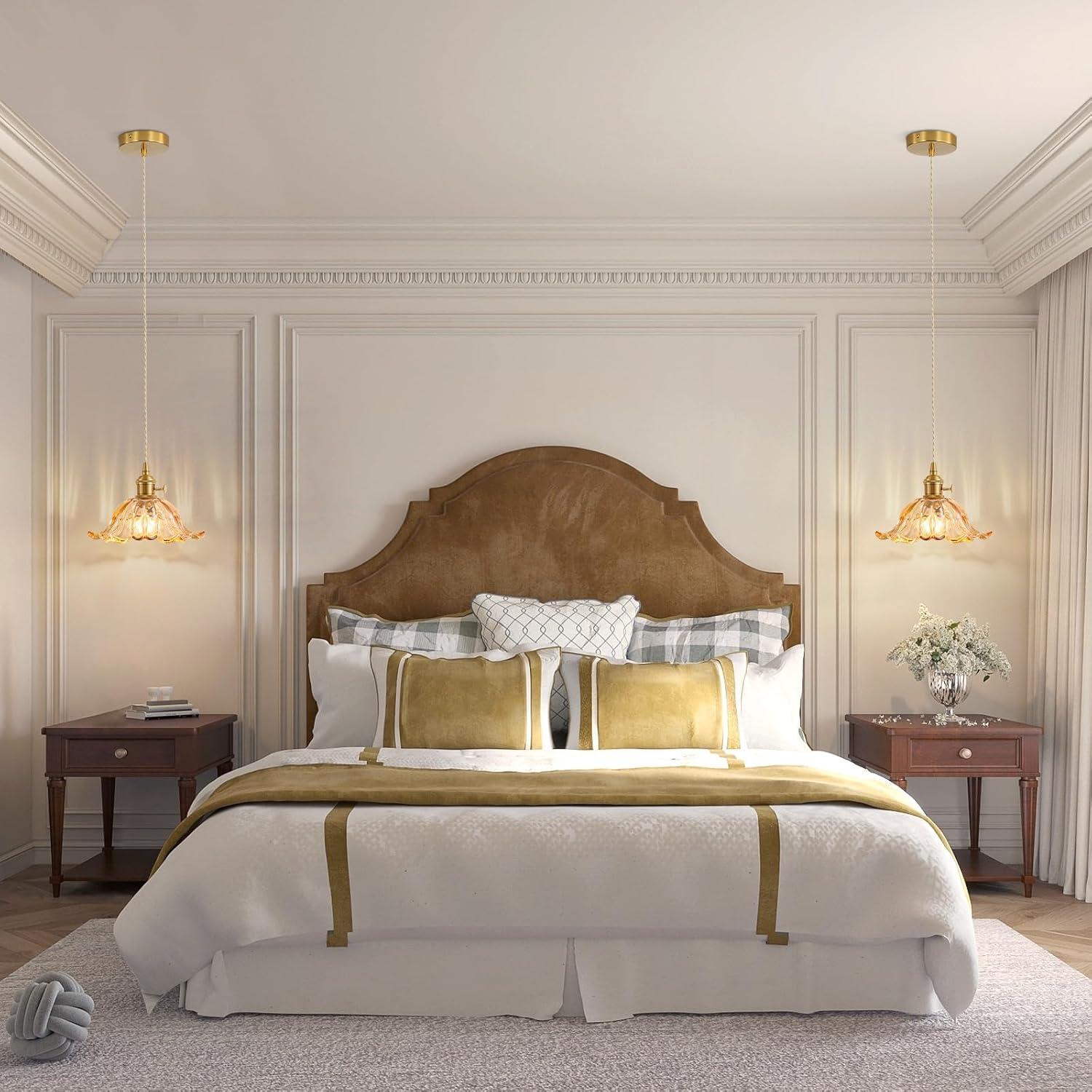 Lámpara Colgante Noawink Medusa Vidrio Marrón Chic