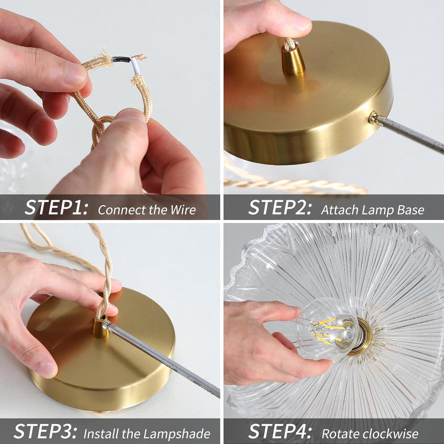 Lámpara Colgante Noawink Medusa Vidrio Marrón Chic