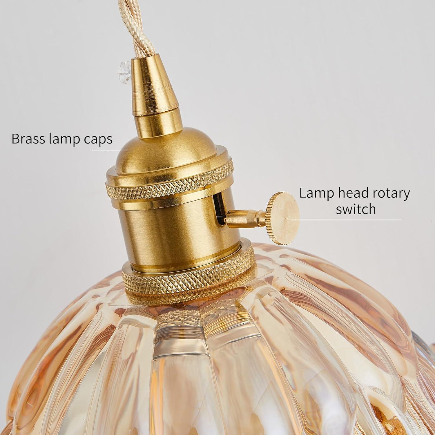 Lámpara Colgante Noawink Medusa Vidrio Marrón Chic