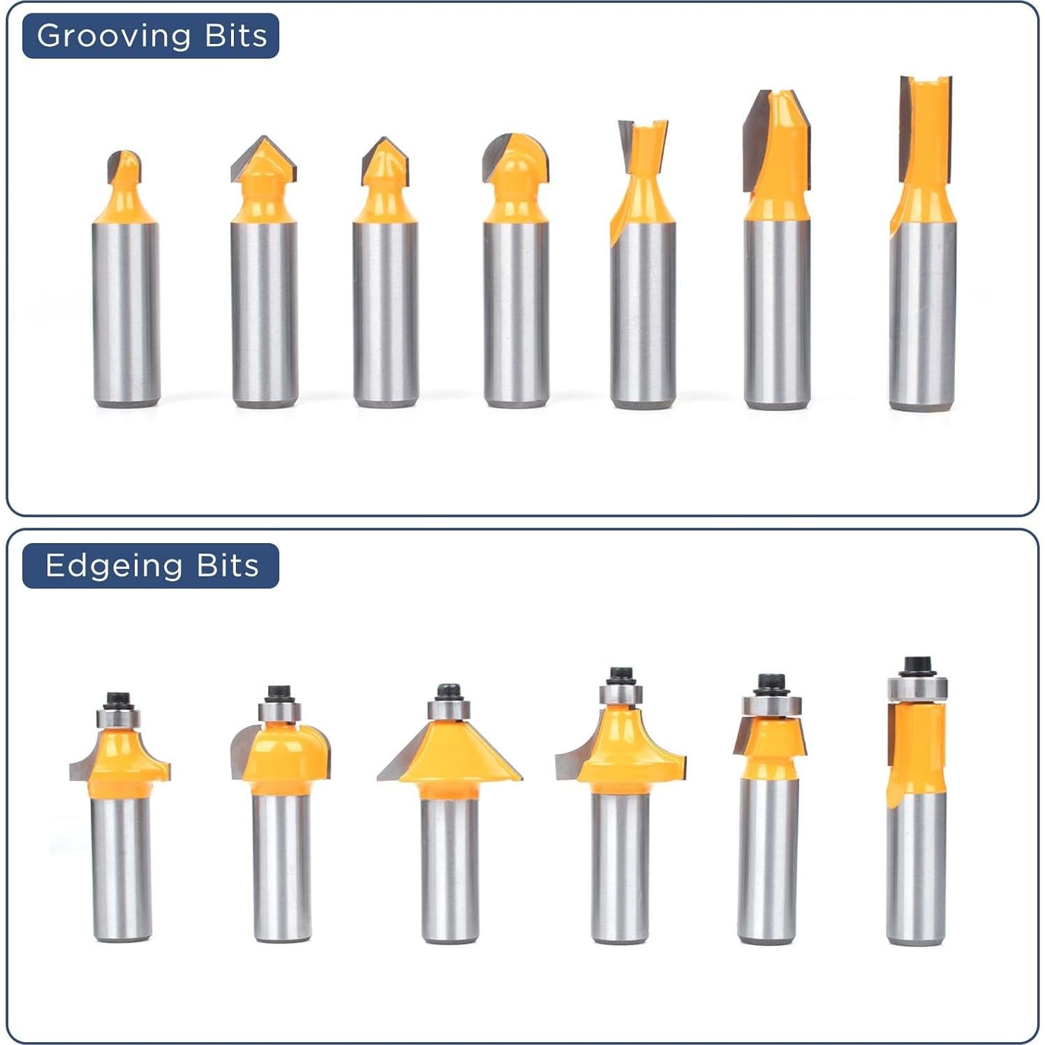 Juego de Brocas Router MNA 25 Piezas 12.7 mm Carburo