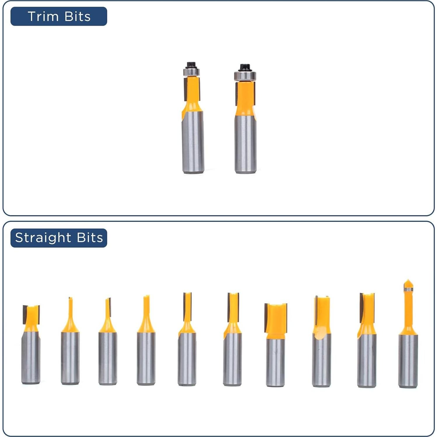 Juego de Brocas Router MNA 25 Piezas 12.7 mm Carburo