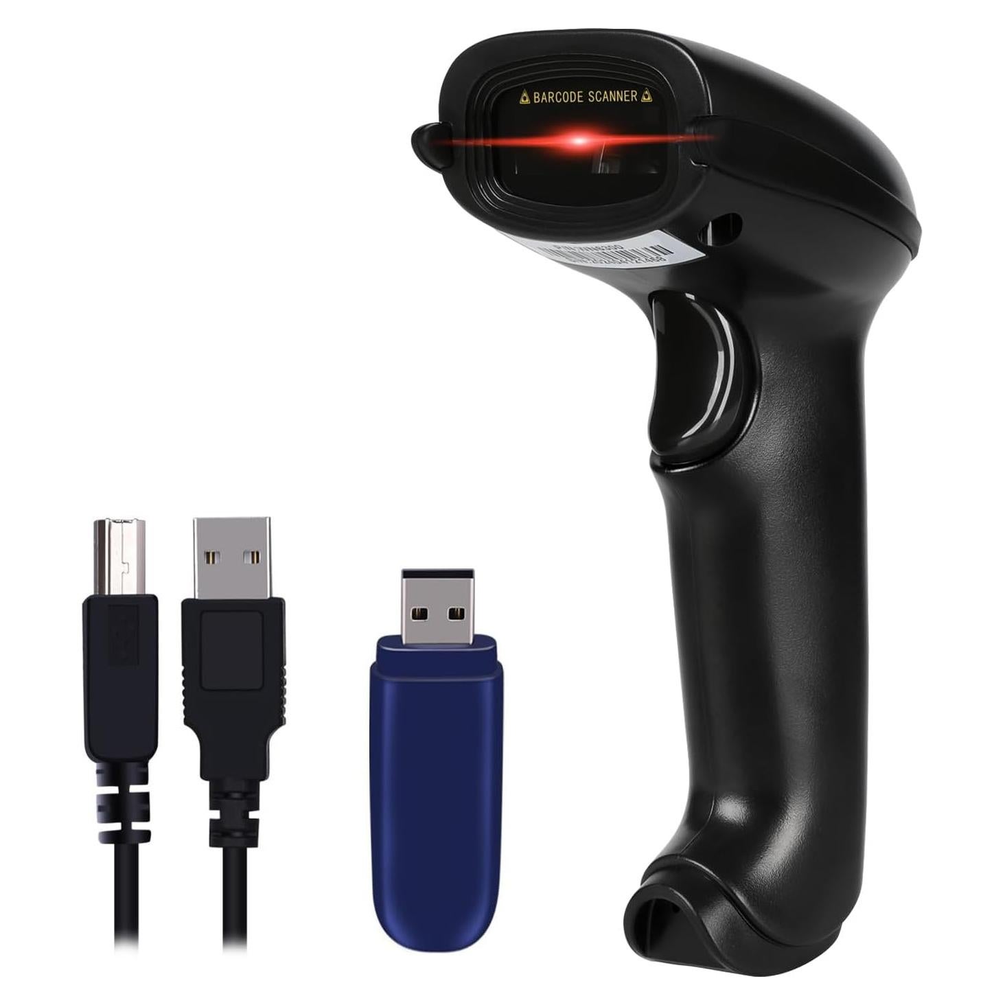 Escáner de Código de Barras Inalámbrico WoneNice WN6300 - 30m, USB Plug & Play, Compatible con Windows y Linux