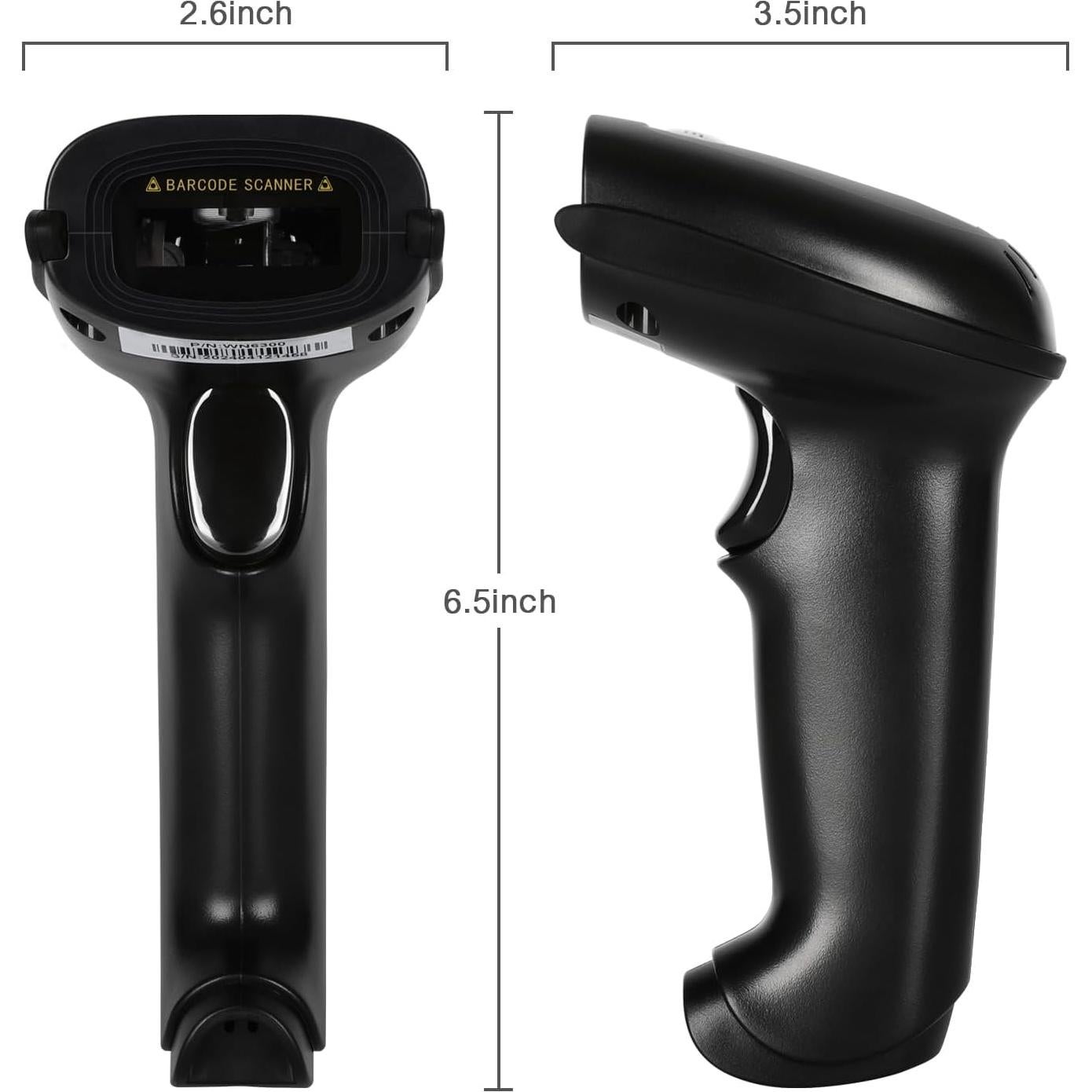 Escáner de Código de Barras Inalámbrico WoneNice WN6300 - 30m, USB Plug & Play, Compatible con Windows y Linux