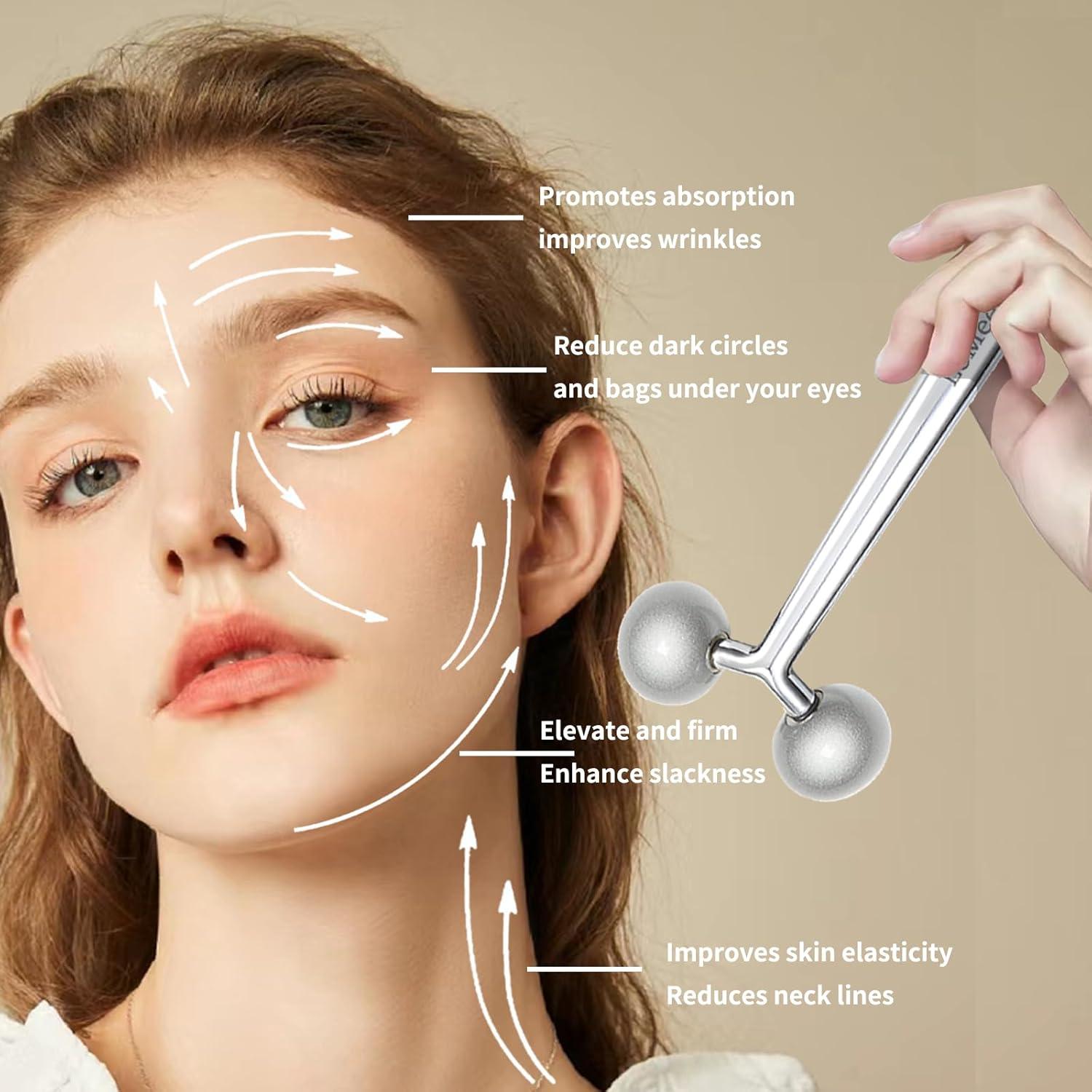 Set de 2 Herramientas Gua Sha Facial LeMeeOly Acero Inoxidable