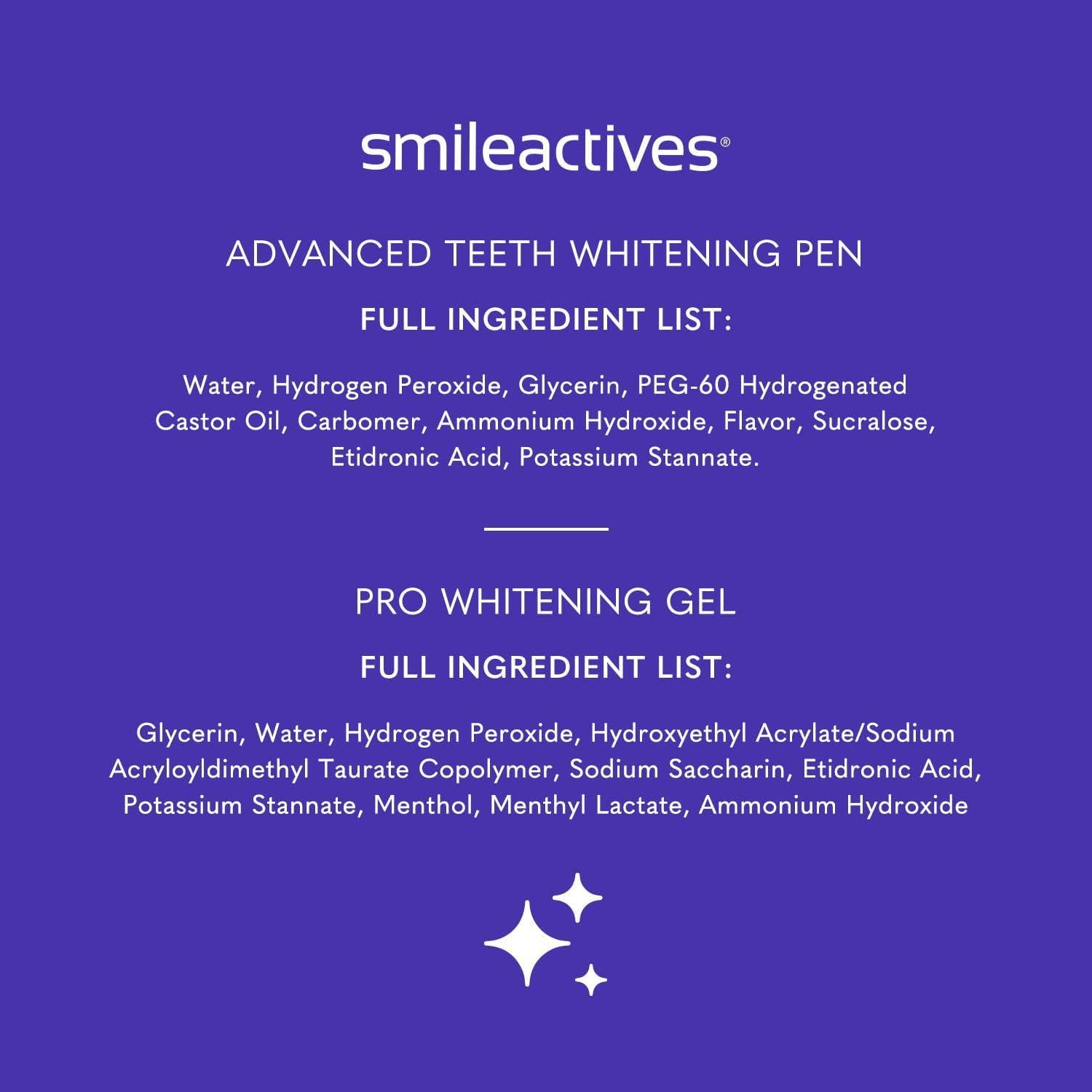 Kit Blanqueamiento Dental Smileactives 14.79 ml x 2 - Efecto Rápido