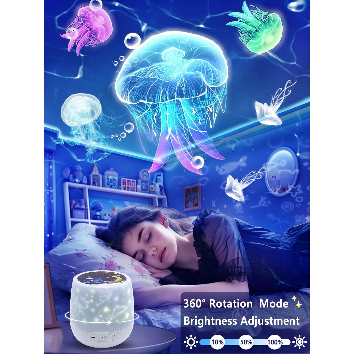 Proyector de Estrellas YOUKELA con 21 Películas y Luz Nocturna