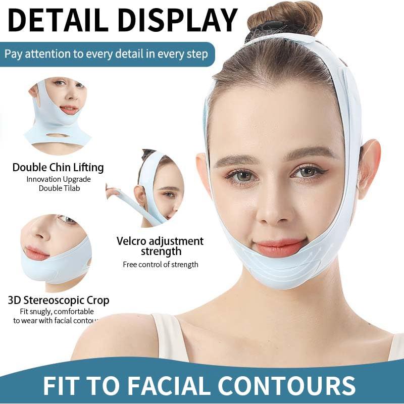 Mascarilla V-Line Reutilizable TOSOUATOP Azul Efecto Elevador