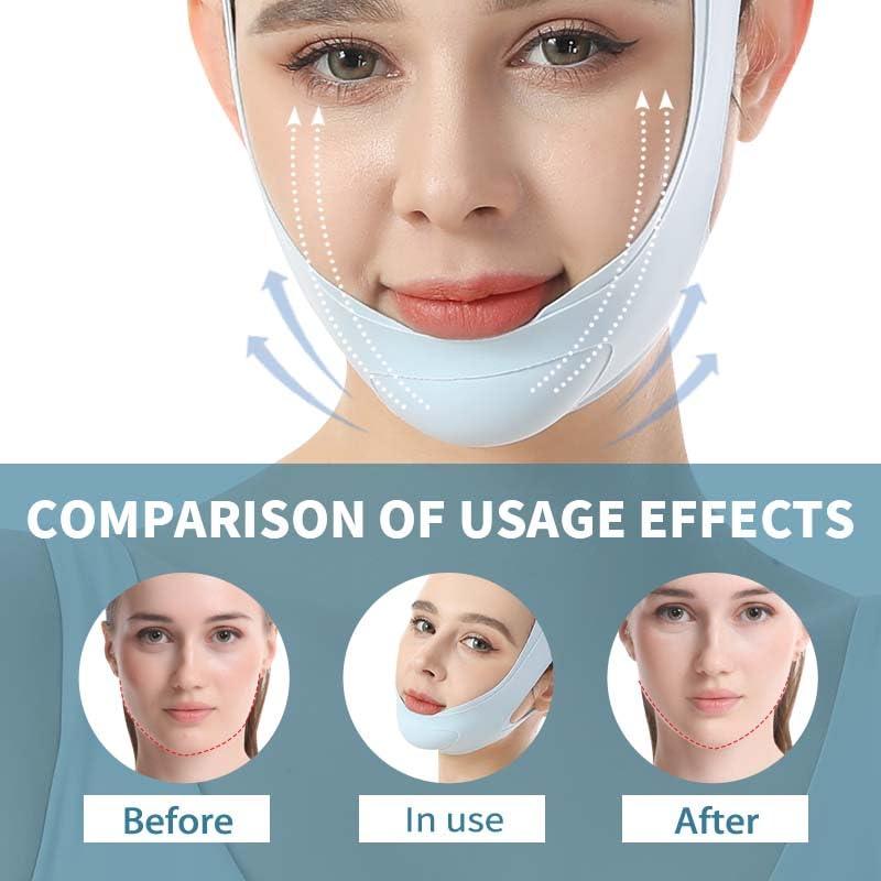 Mascarilla V-Line Reutilizable TOSOUATOP Azul Efecto Elevador