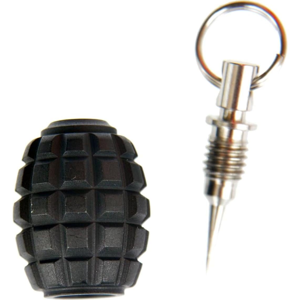 Bead de Titanio TC4 Barril Negro con Lanyard para EDC