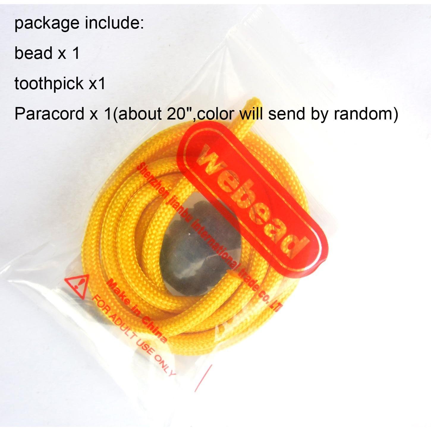 Bead de Titanio TC4 Barril Negro con Lanyard para EDC