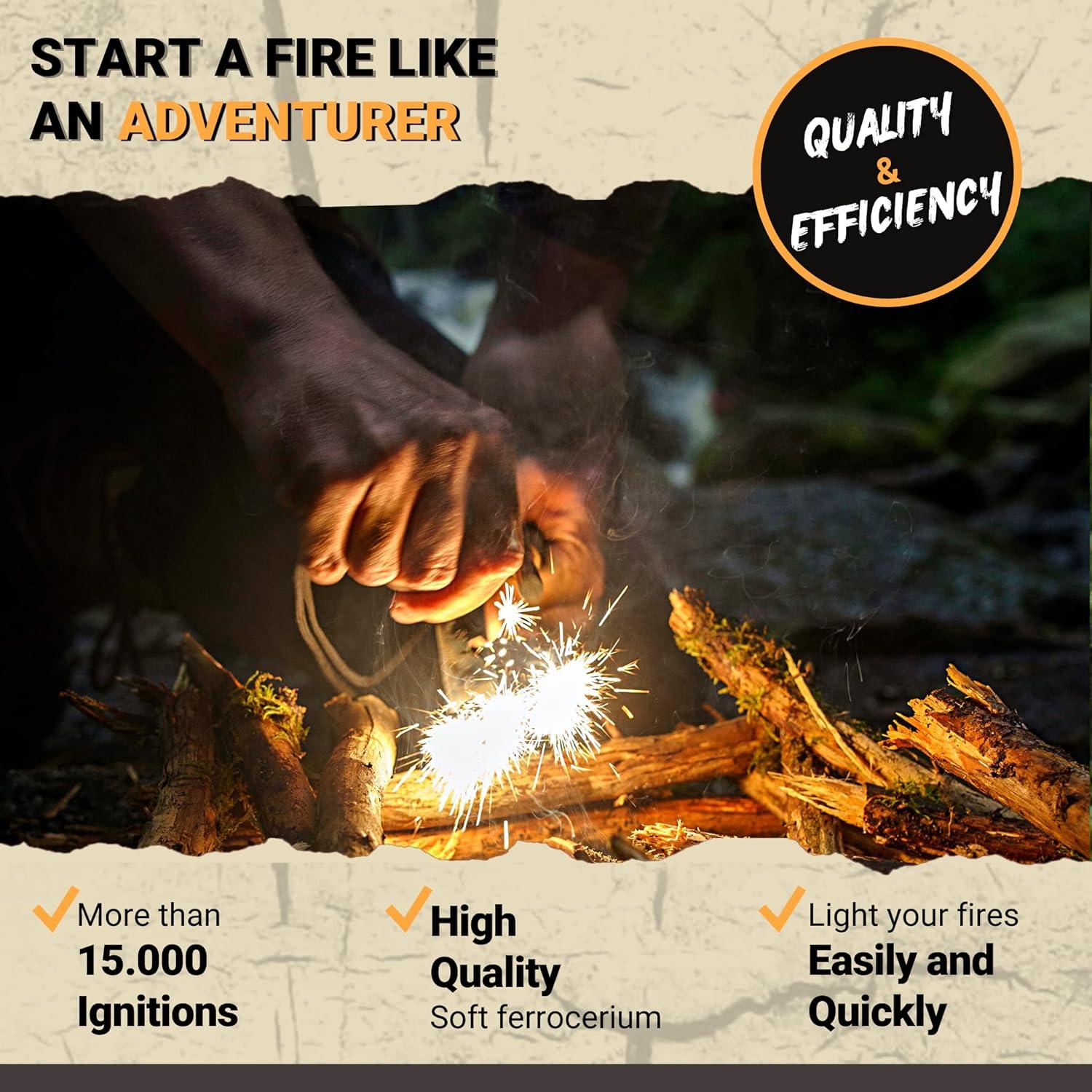 Kit de Inicio de Fuego Ours Furtif FS-K1 - Supervivencia Camping