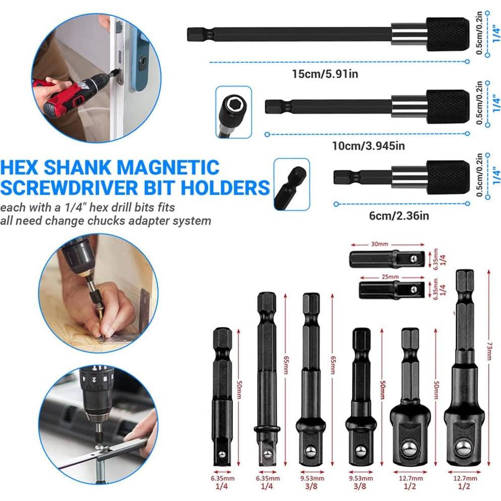 Juego de Extensión de Brocas Flexible Grednfhat 32 Piezas