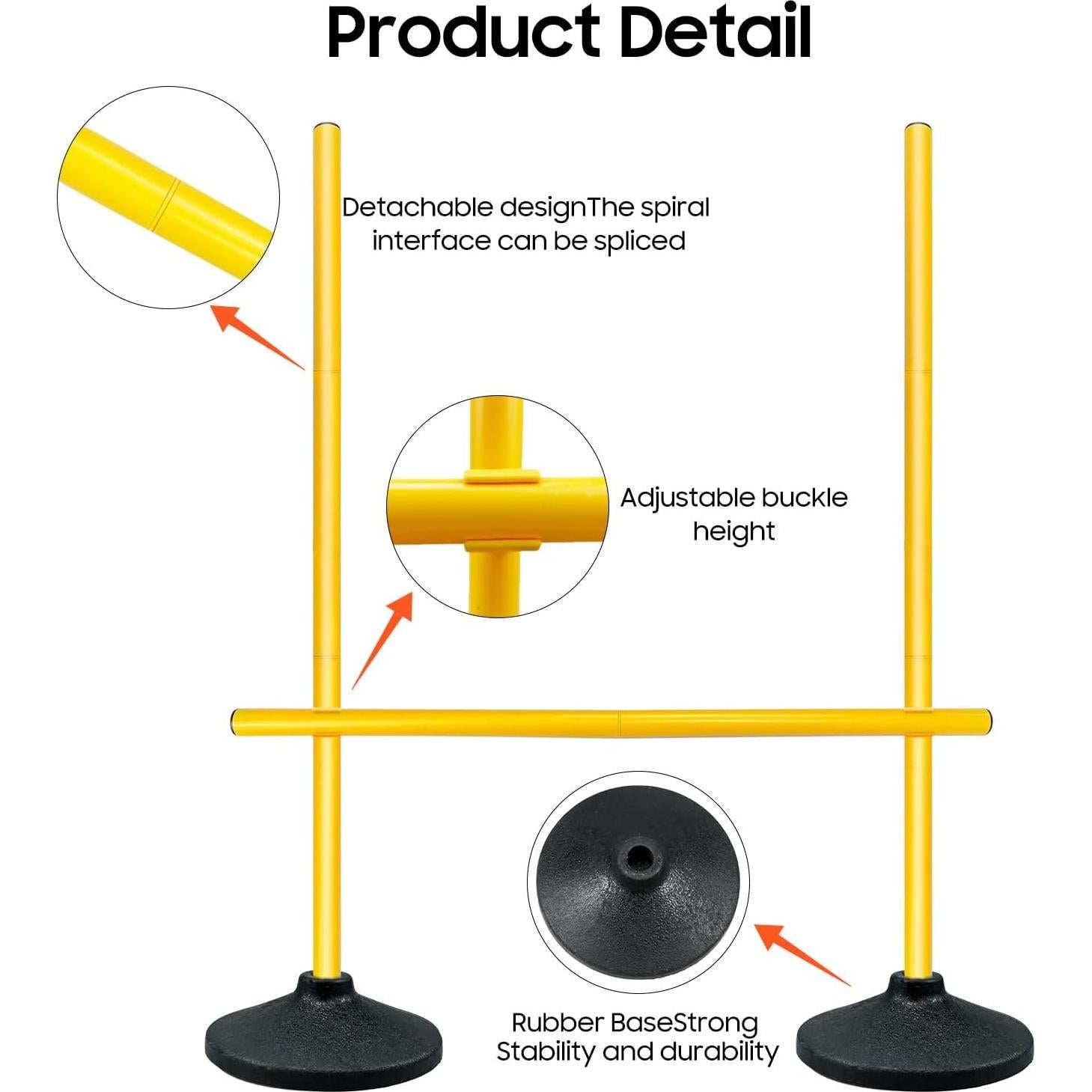 Bastones de Agilidad MDTMR MD-PFC-6 Ajustables 6PCS