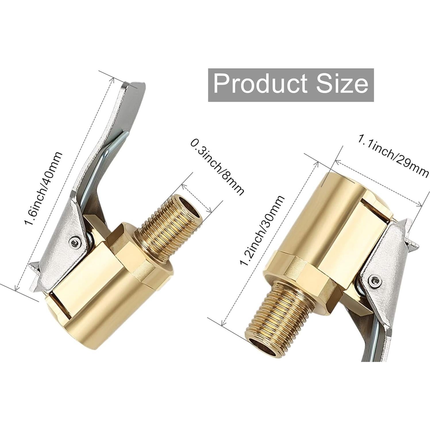 Adaptador de aire para neumáticos LDCRE 8mm con clip sin fugas