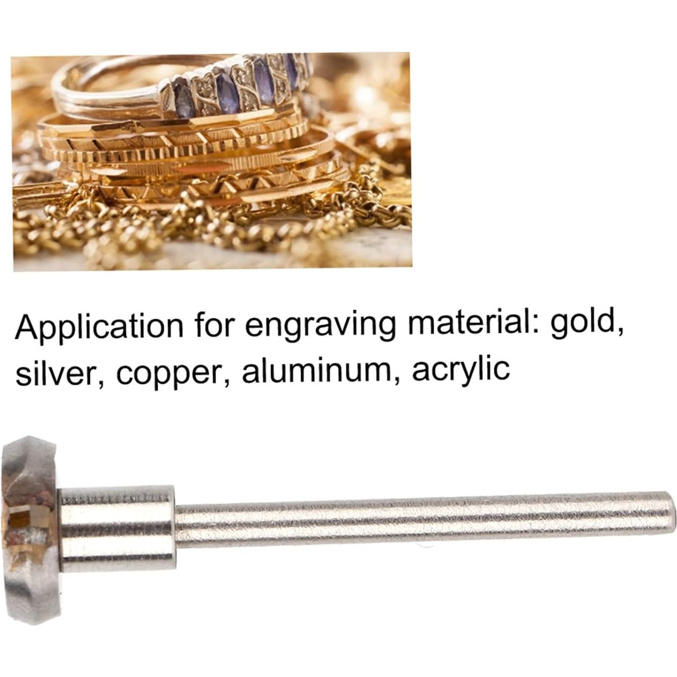 Juego de fresas de corte ZJchao 120 grados para joyería