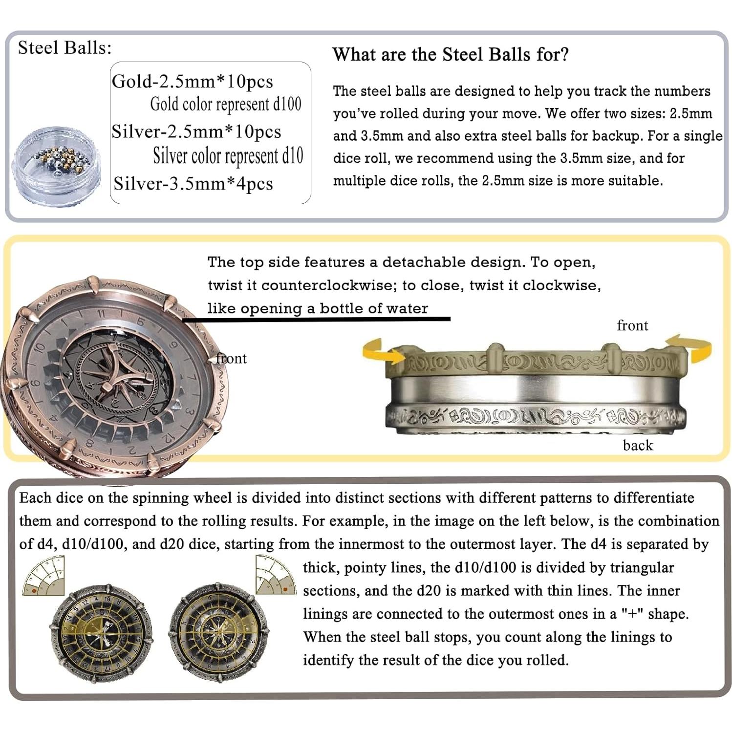 Dados Aleatorios DND 7-en-2 SIGNALPLUS Dragón Colorido