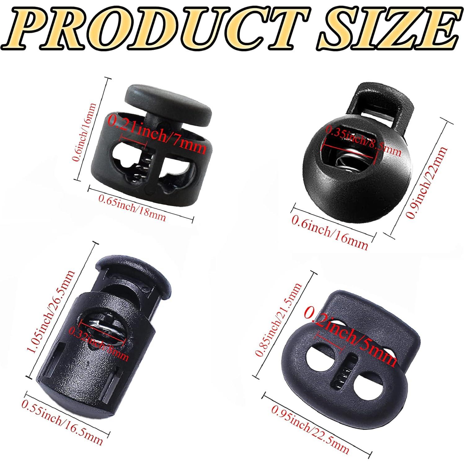 30 Bloques de Cuerda Sujetadores de Resorte TXSN 8mm