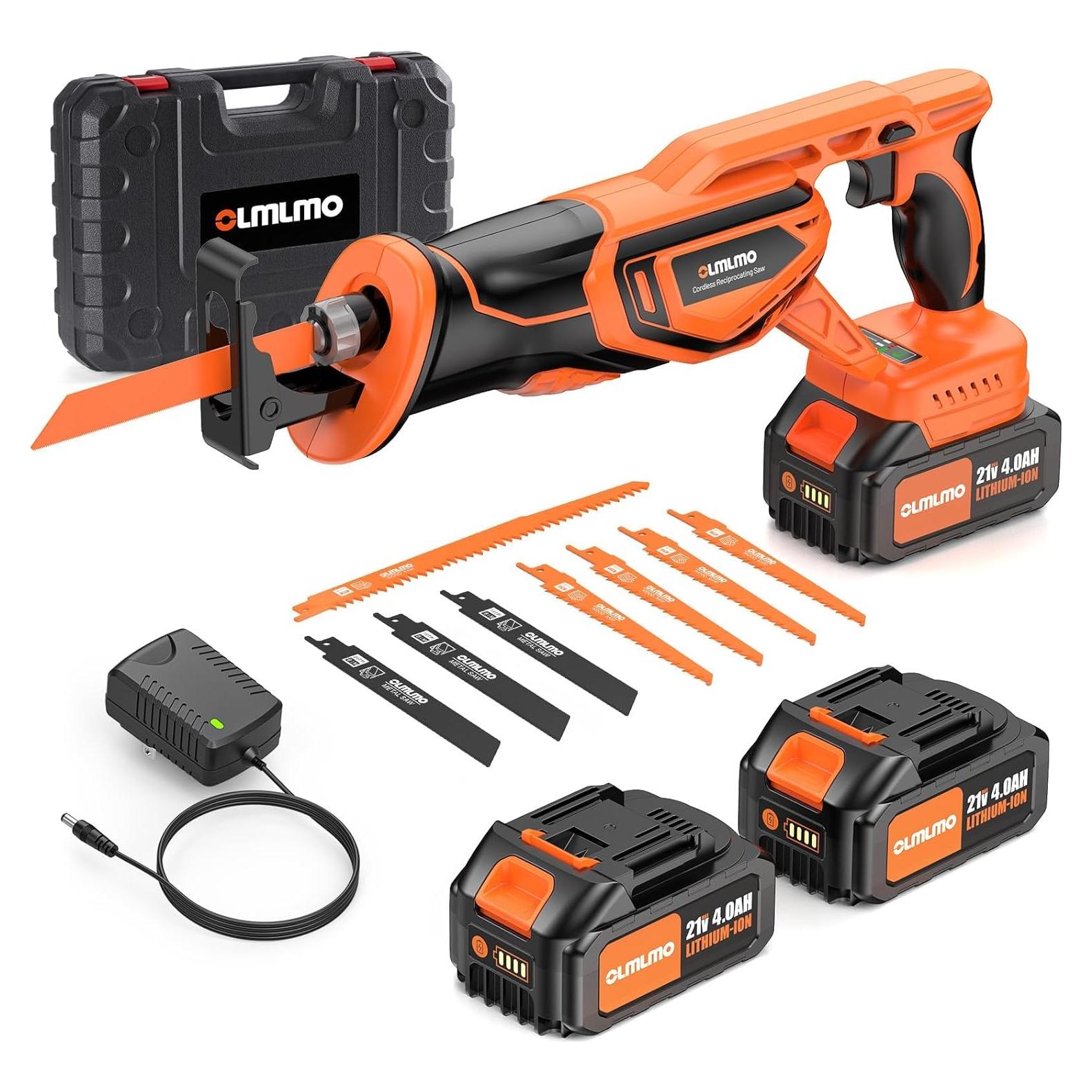 Sierra Recíproca Inalámbrica Olmlmo 500W 8 Cuchillas 4.34kg