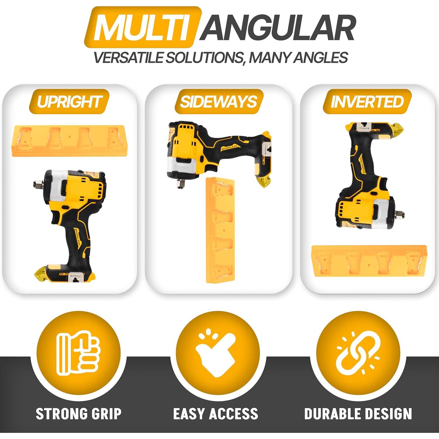 Soporte de Herramientas y Baterías DeWalt 20V y 60V - 4 Paquetes