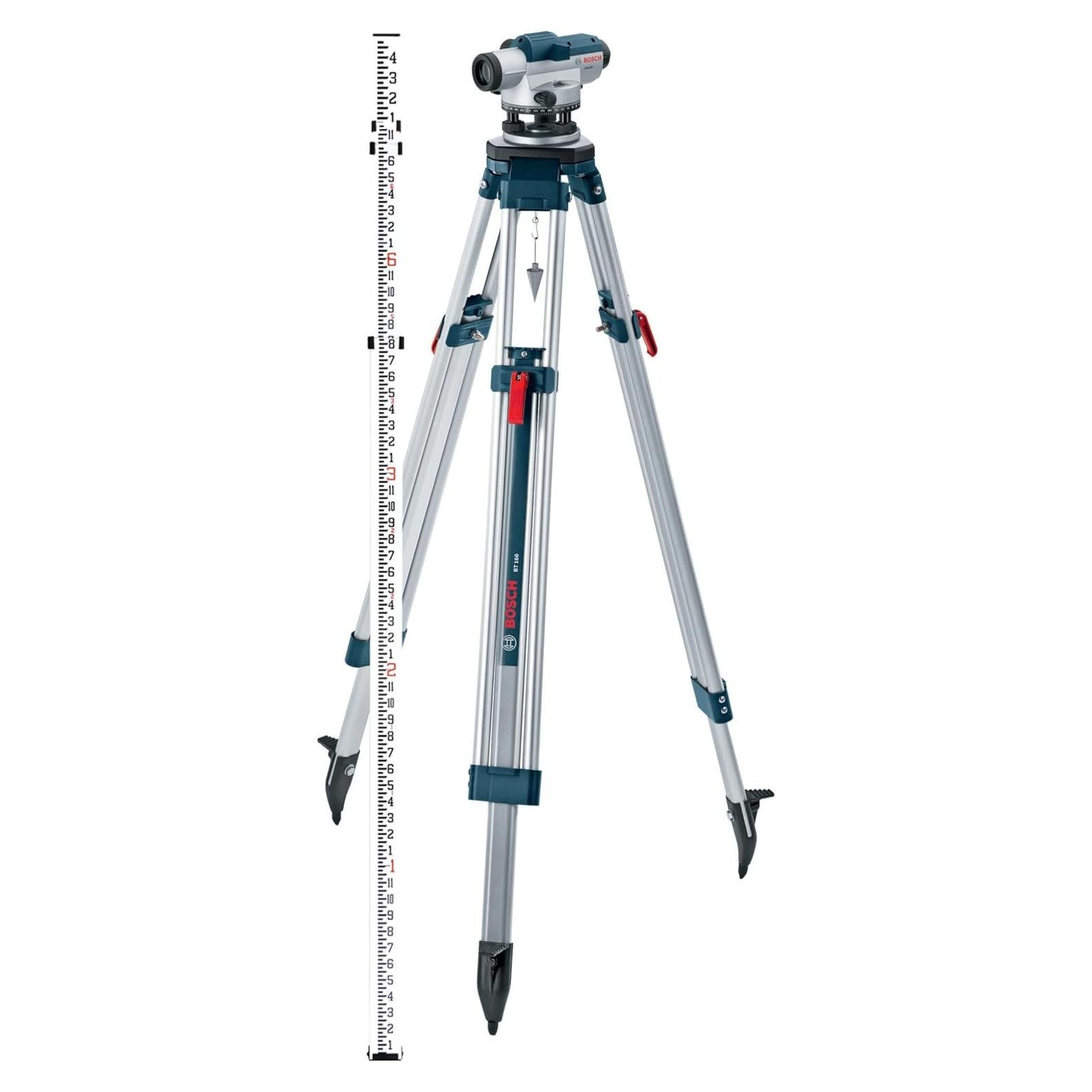 Nivel Óptico Automático Bosch GOL26CK 26x con Trípode y Varilla