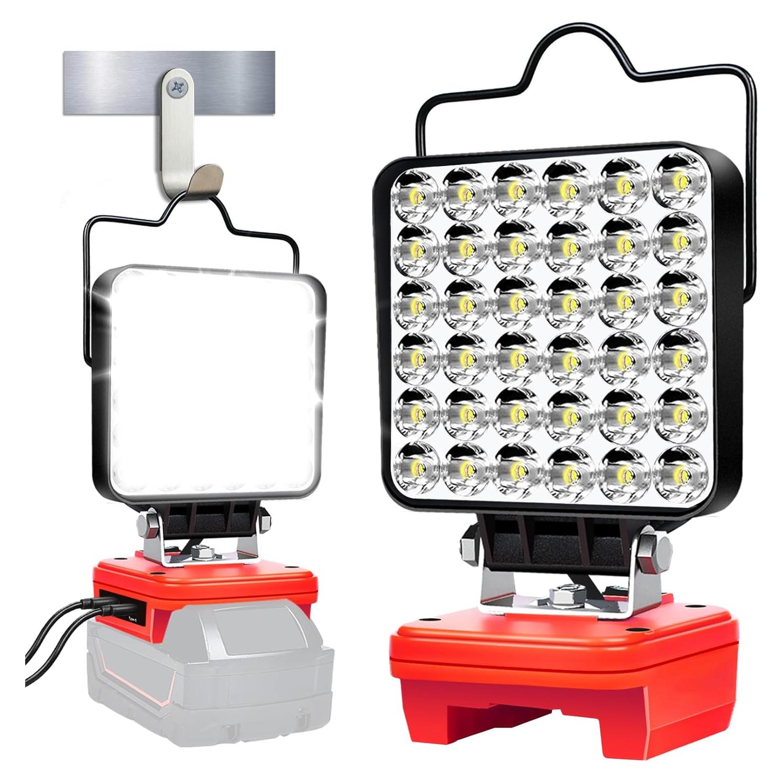 Luz de trabajo LED portátil WQOXF 108W 5400LM para Milwaukee M18