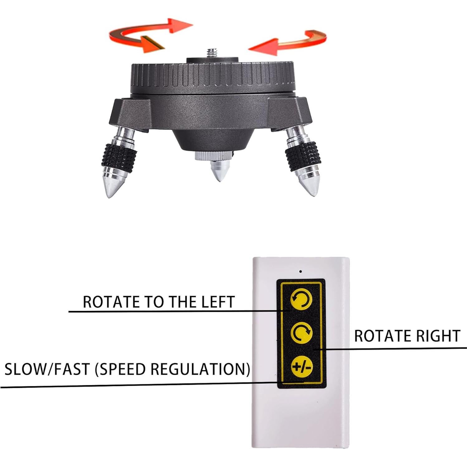 Polo de Nivel Láser FENORGAN 4.2m con Base Rotativa Eléctrica