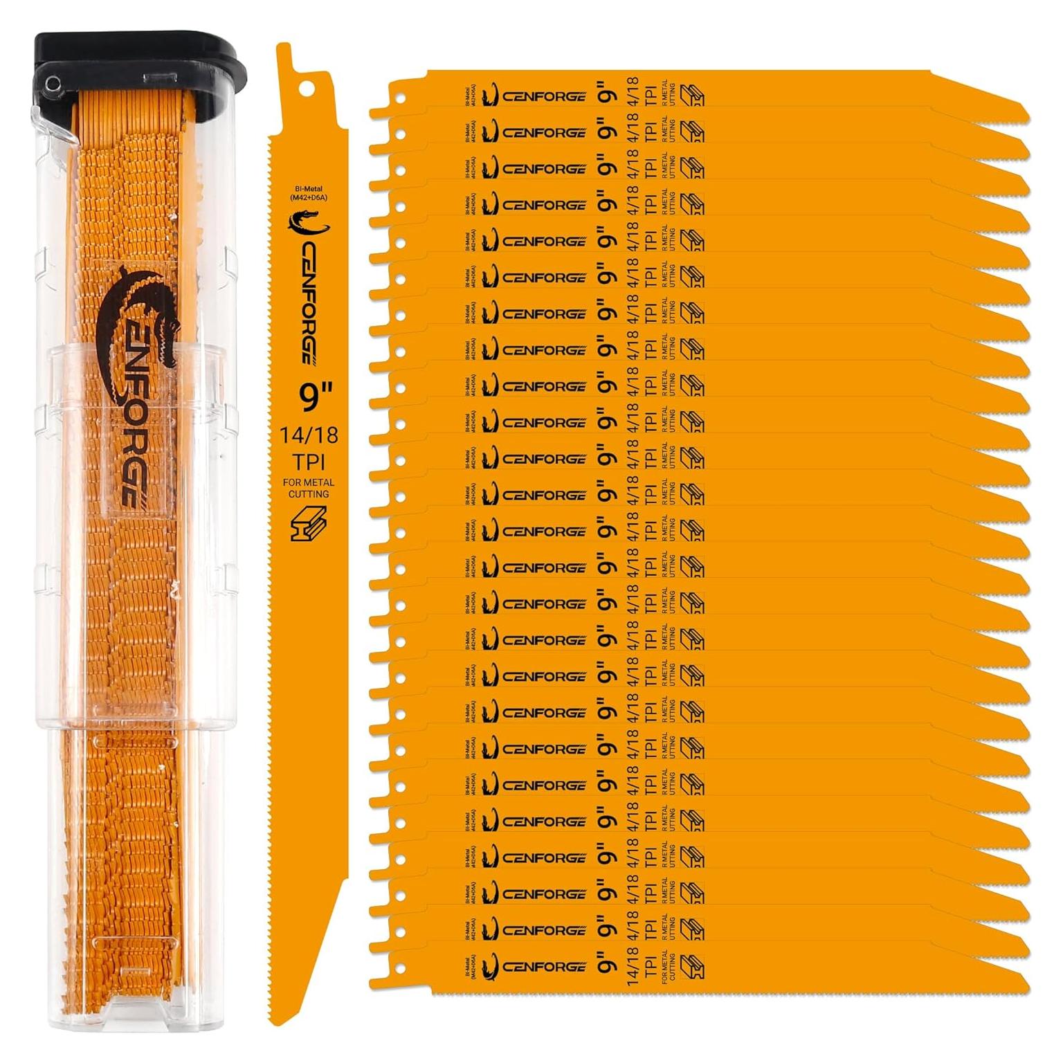 Cuchillas de Sierra Recíproca Cenforge 25PC 22.86cm 14-18 TPI