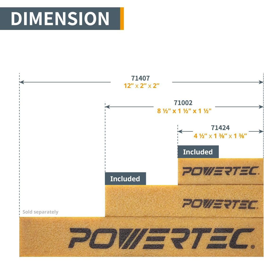 Palo de Limpieza Abrasivo POWERTEC 21.6 cm y 11.4 cm Set
