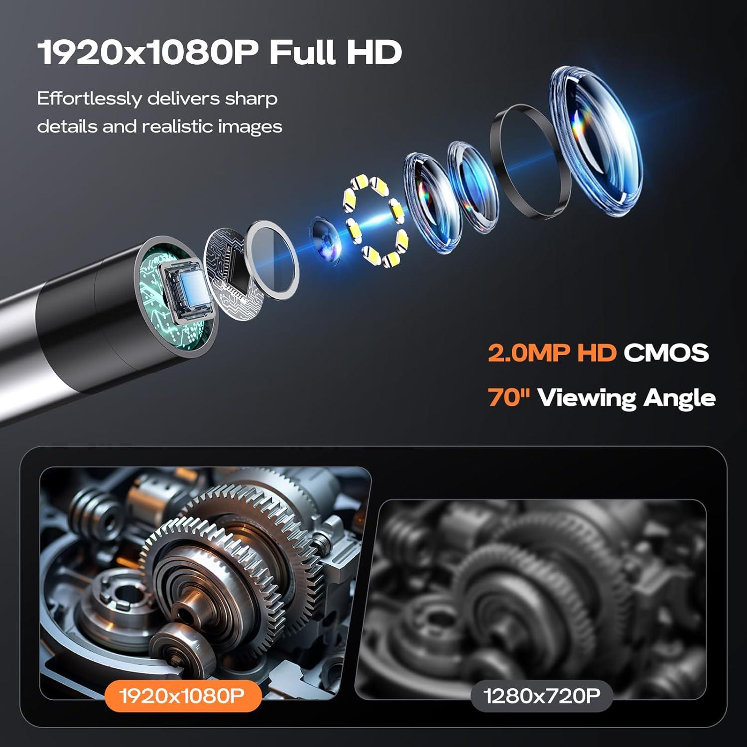 Cámara Borescopio Articulada WANAWONG 1.68m HD IP67