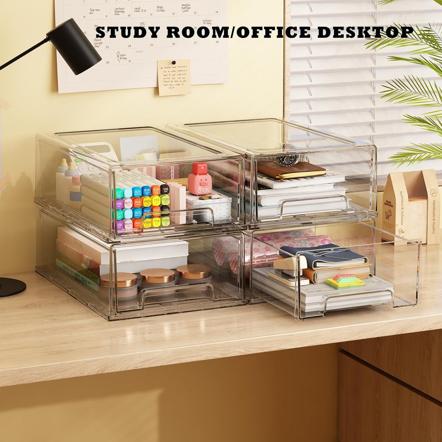 Cajones de Almacenamiento Apilables ORGIDOL 2 Paquete 32x21 cm