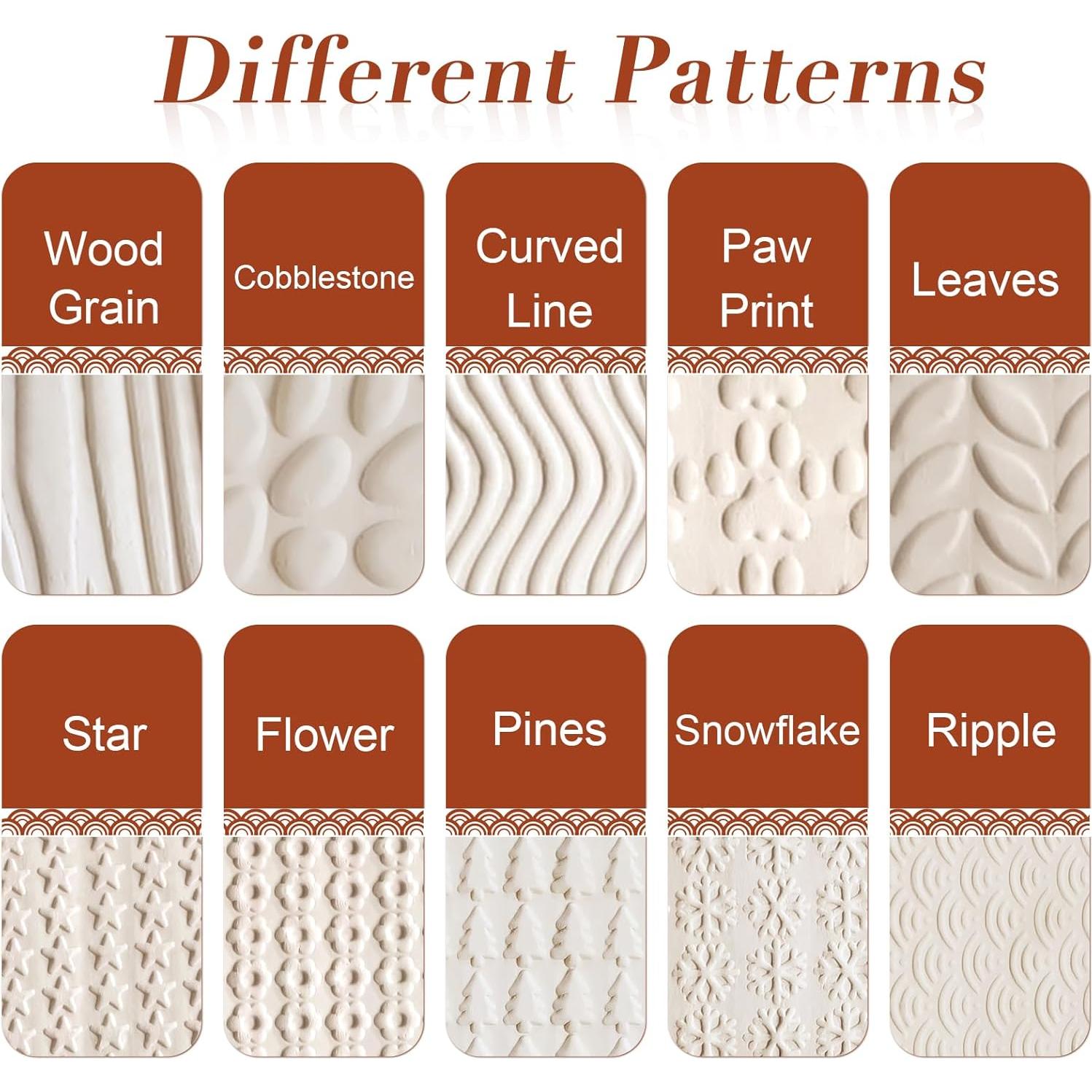 Juego de 10 Herramientas de Cerámica Lzttyee con Mango de Madera